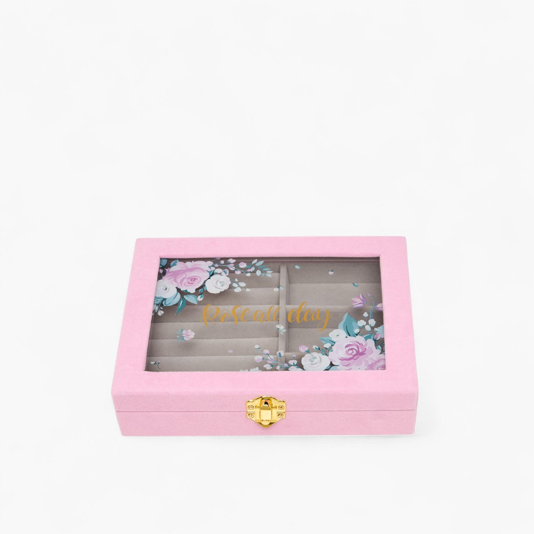 Jewellery Organizer with Floral Print - 20x15x4 cms-women-watchesandjewellery-jewellery-storage-image-1