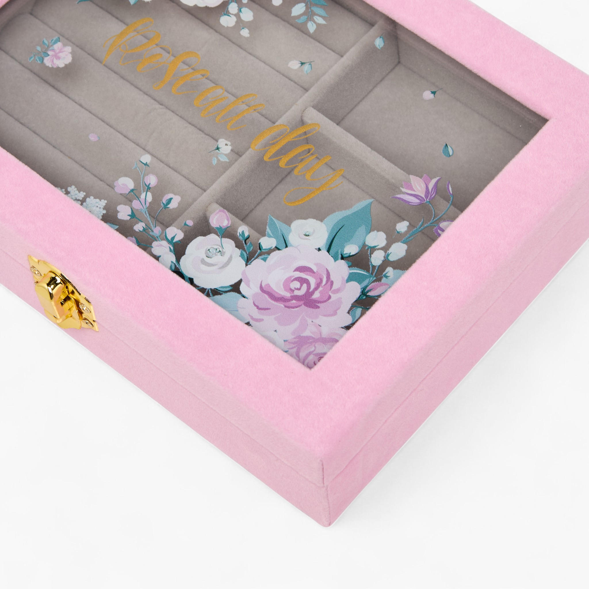 Jewellery Organizer with Floral Print - 20x15x4 cms-women-watchesandjewellery-jewellery-storage-image-4