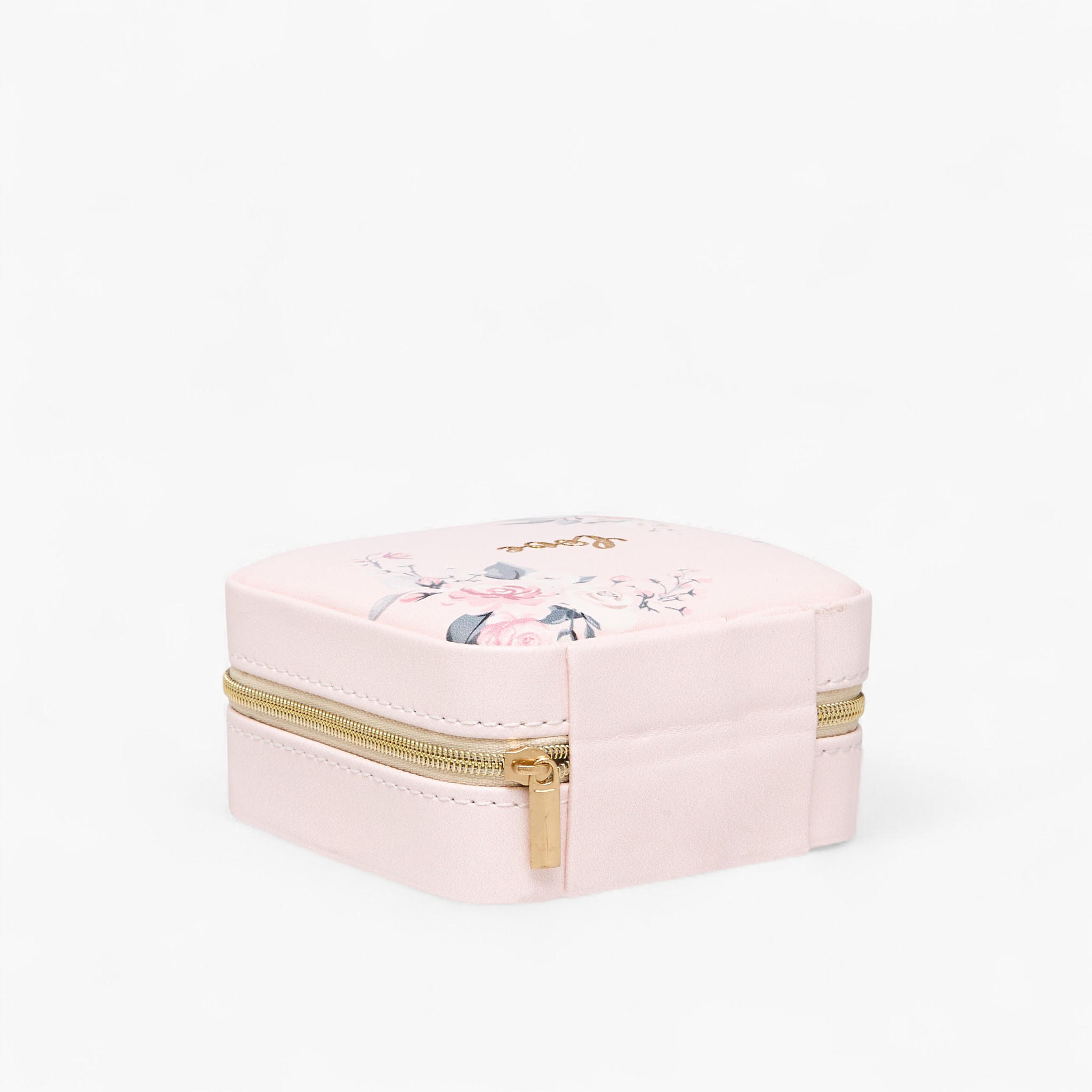 Jewellery Organizer with Floral Print and Zip Closure - 10x10x4 cms-women-watchesandjewellery-jewellery-storage-image-3