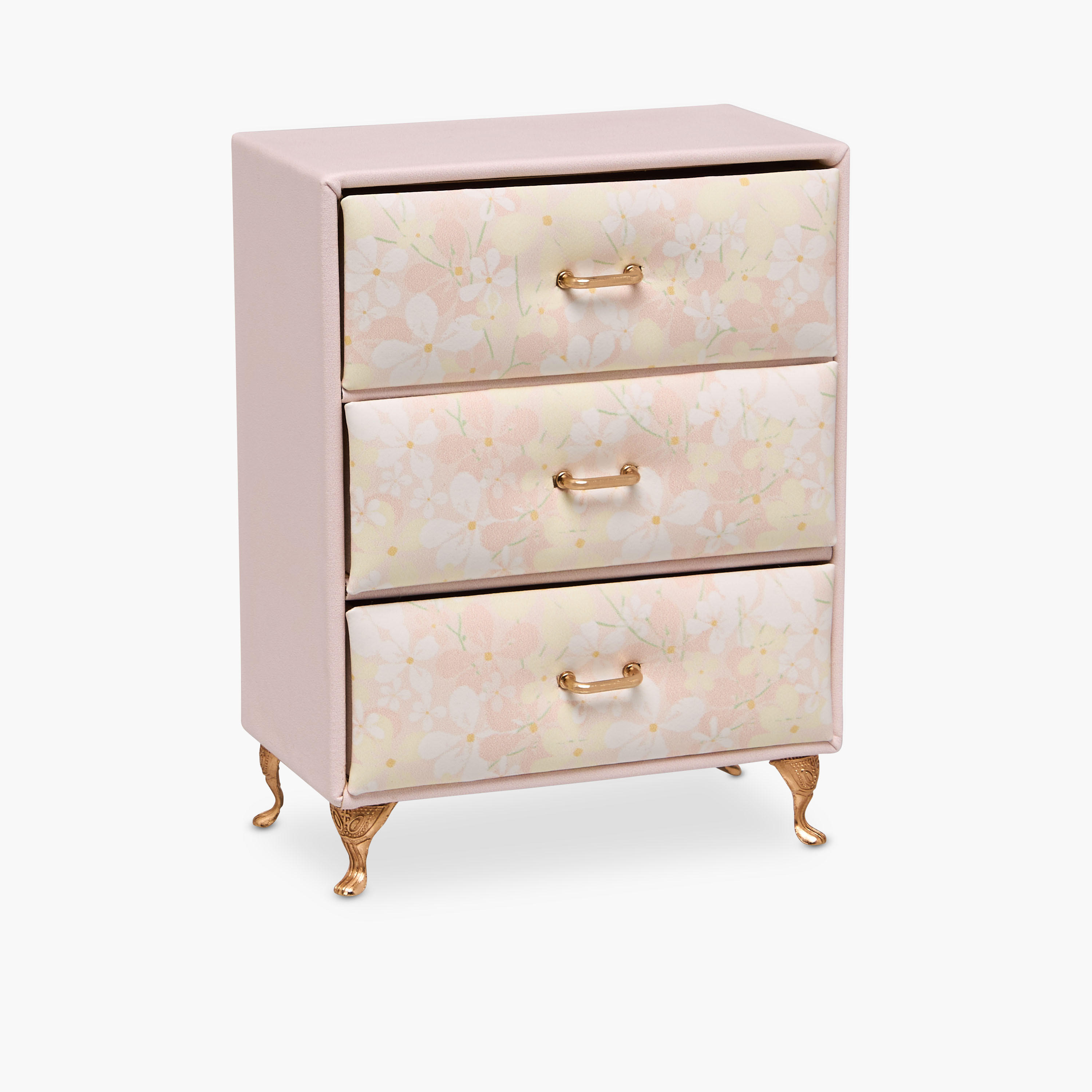 Dancing Fairy 3-Compartment Jewellery Organizer with Floral Print - 14x8x17 cms-women-watchesandjewellery-jewellery-storage-image-1