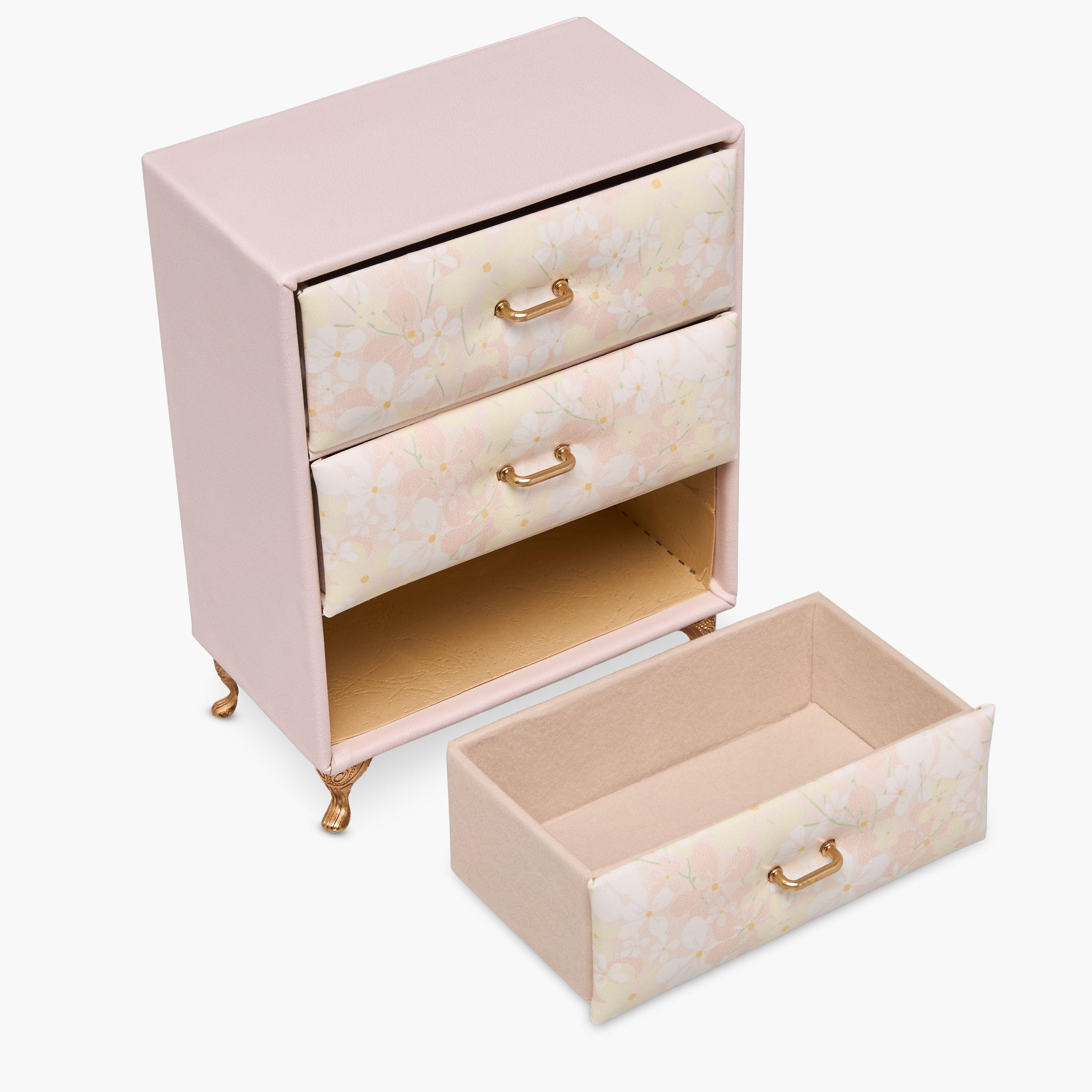 Dancing Fairy 3-Compartment Jewellery Organizer with Floral Print - 14x8x17 cms-women-watchesandjewellery-jewellery-storage-image-4