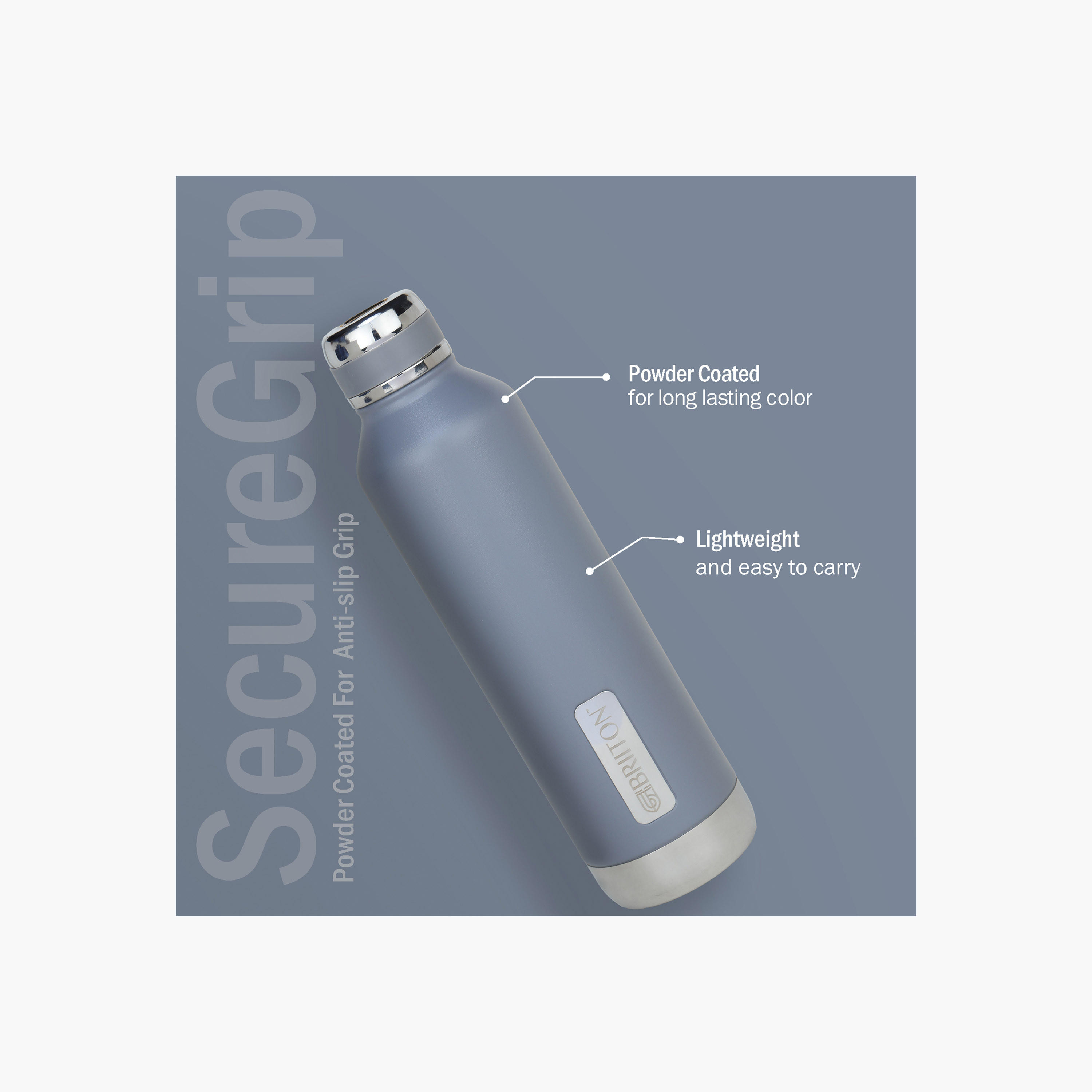 Briiton Double Wall Stainless Steel Insulated Water Bottle - 750 ml-household-dining-drinkserveware-bottles-image-2