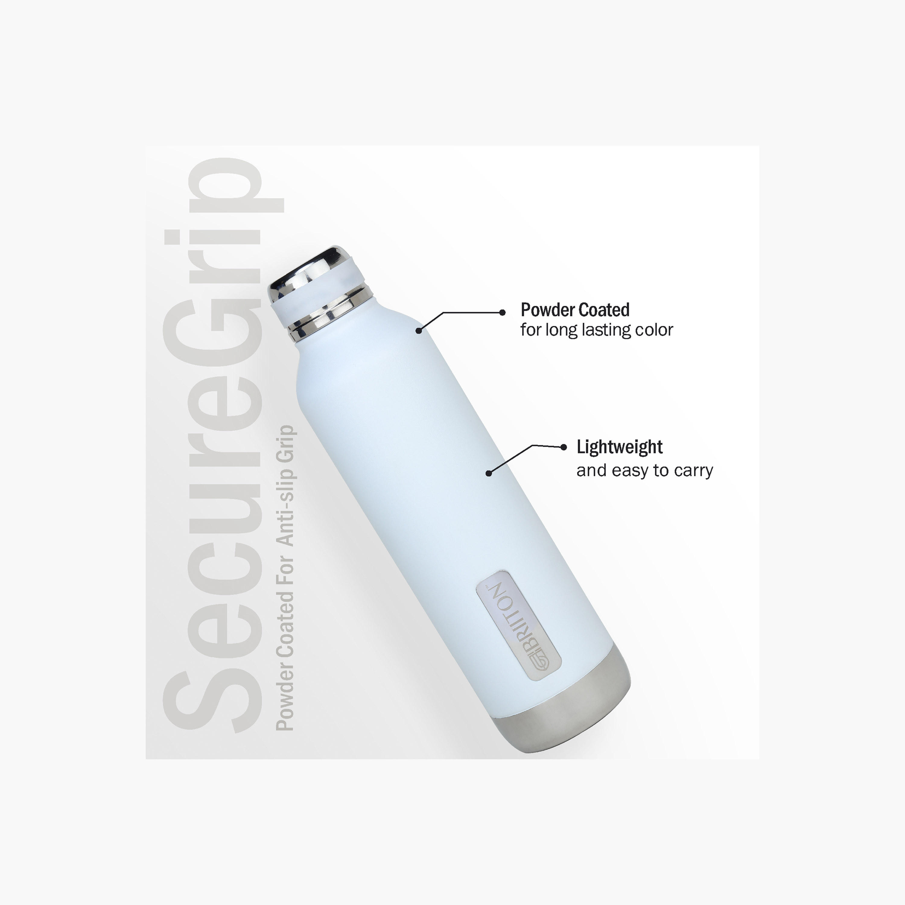 Briiton Double Wall Stainless Steel Insulated Water Bottle - 1 L-household-dining-drinkserveware-bottles-image-2