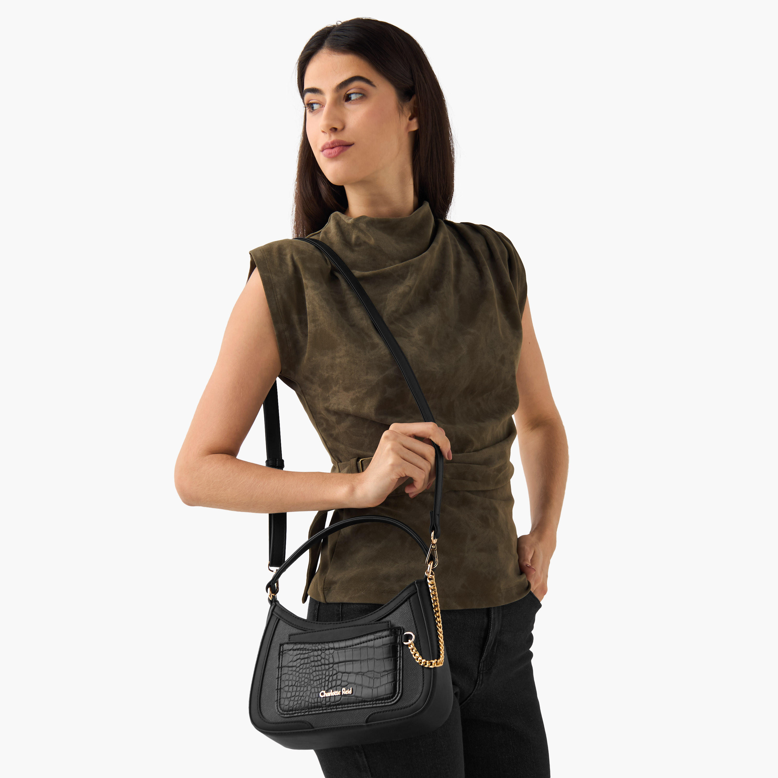 Charlotte Reid Solid Crossbody Bag with Detachable Strap-women-bagsandwallets-handbags-image-2