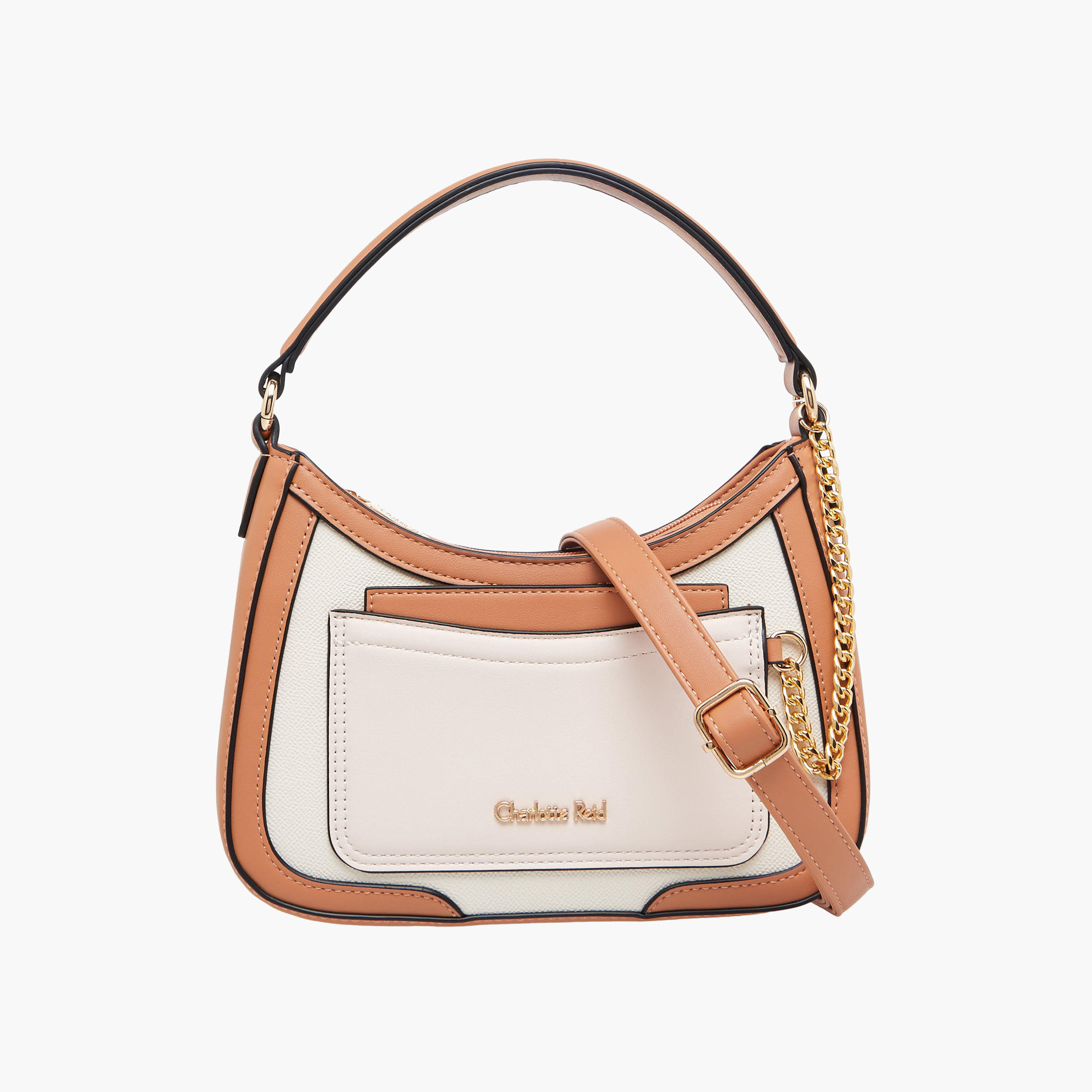 Charlotte Reid Colourblock Shoulder Bag with Zip Closure-women-bagsandwallets-handbags-image-1