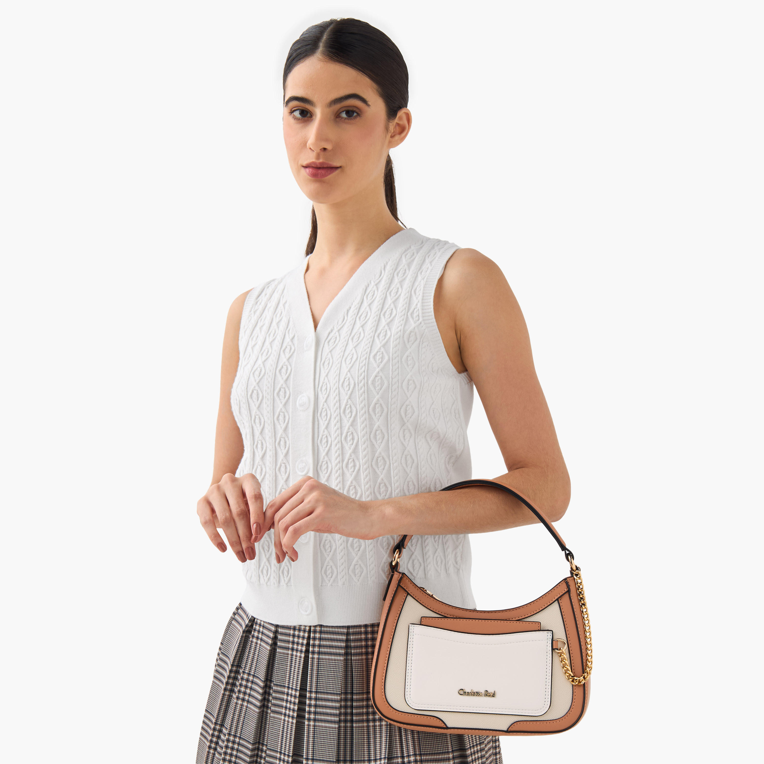 Charlotte Reid Colourblock Shoulder Bag with Zip Closure-women-bagsandwallets-handbags-image-4