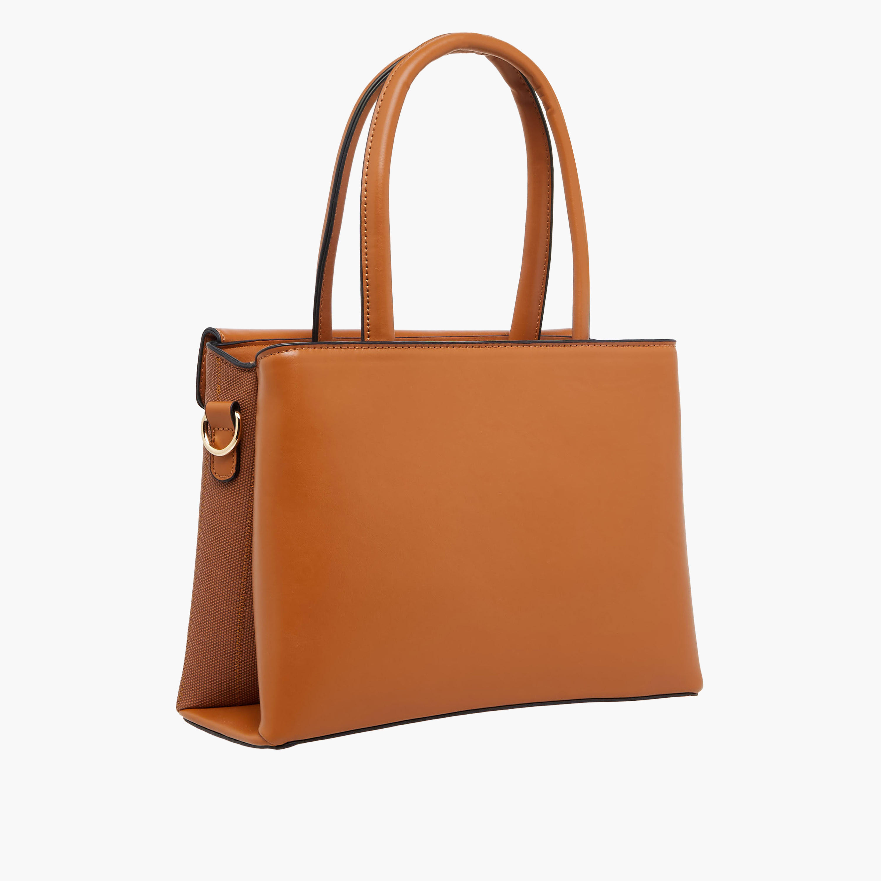 Adore Textured Satchel Bag with Double Handle-women-bagsandwallets-handbags-image-4