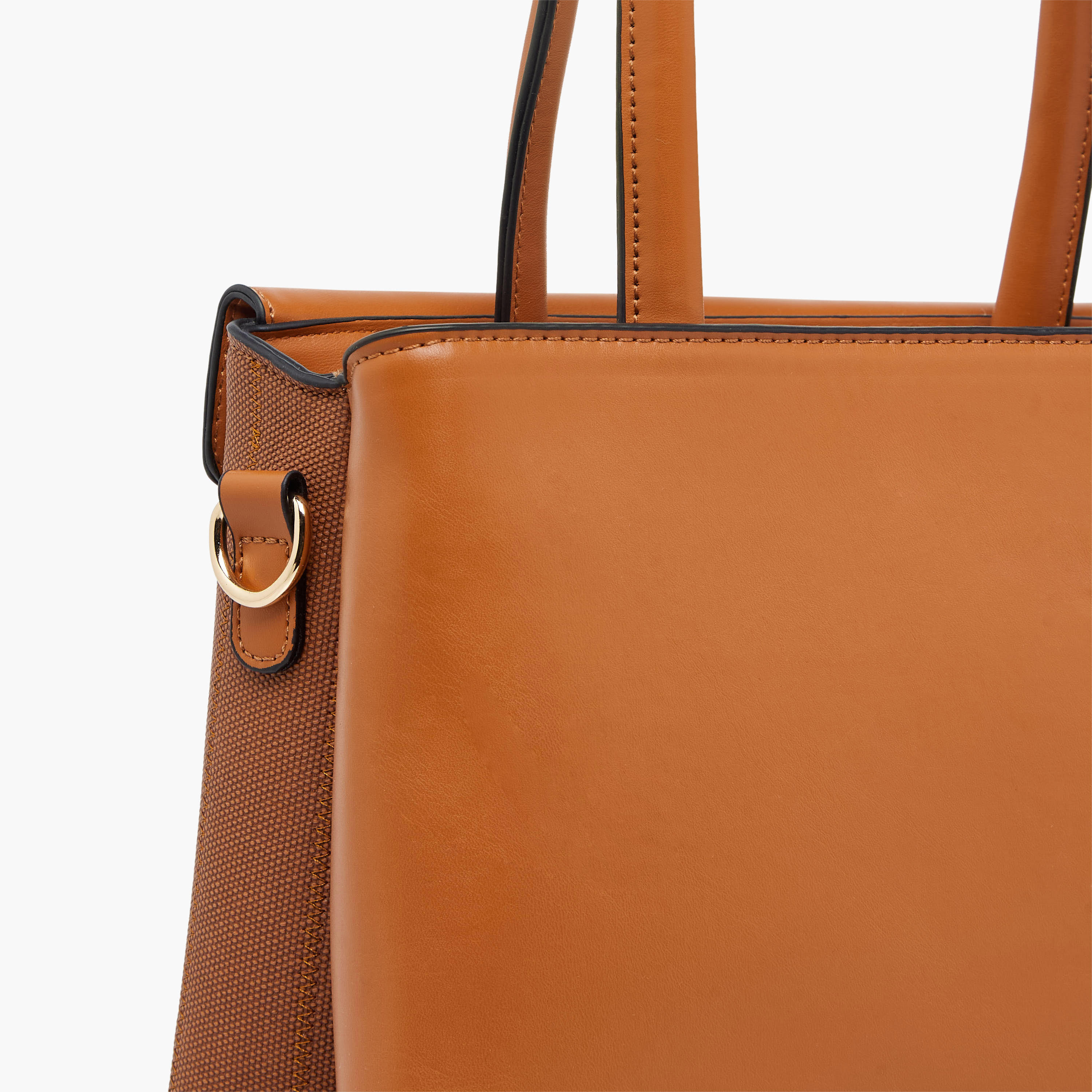 Adore Textured Satchel Bag with Double Handle-women-bagsandwallets-handbags-image-6