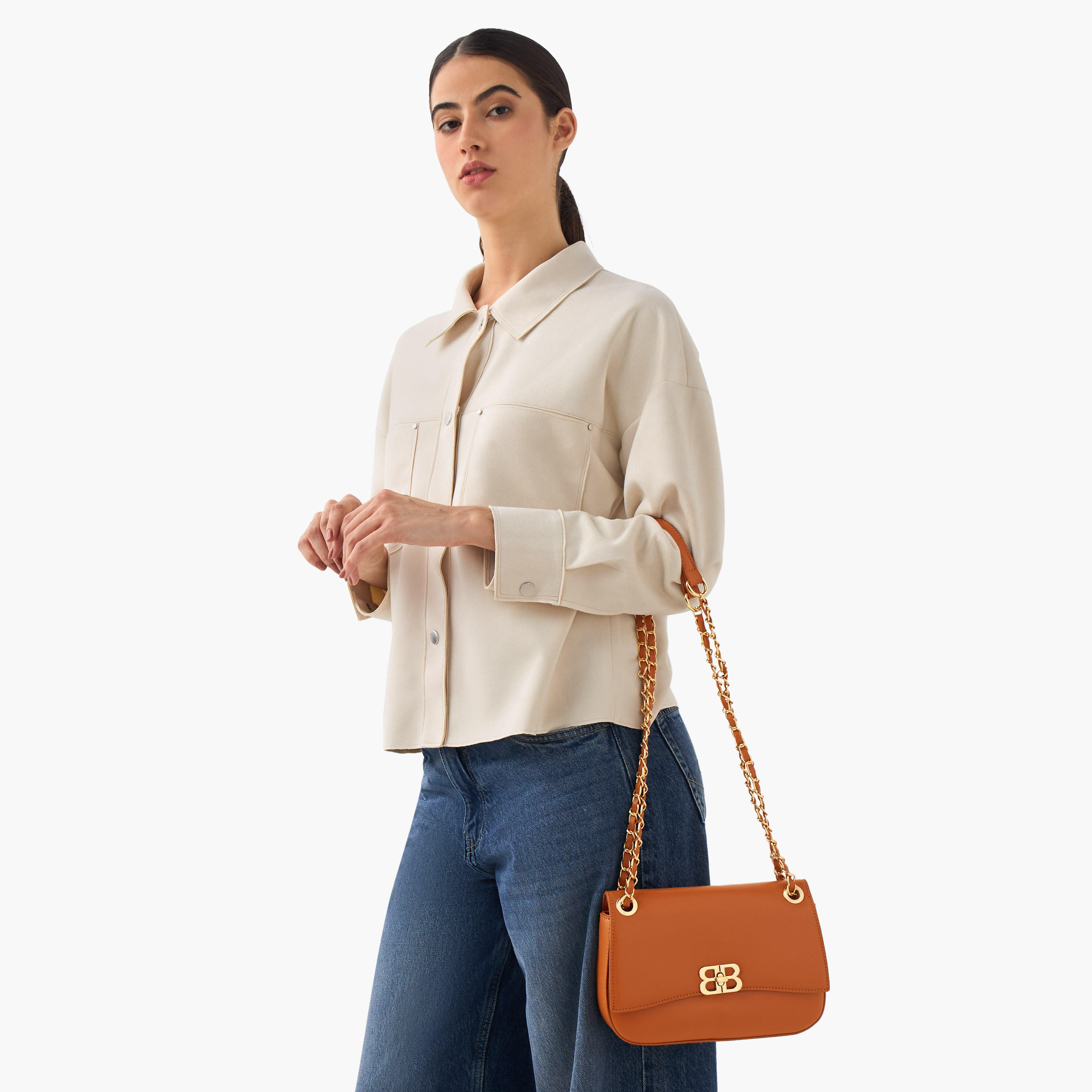 شنطة كروس بودي سادة بقفل تويست من أدور-women-bagsandwallets-handbags-image-2