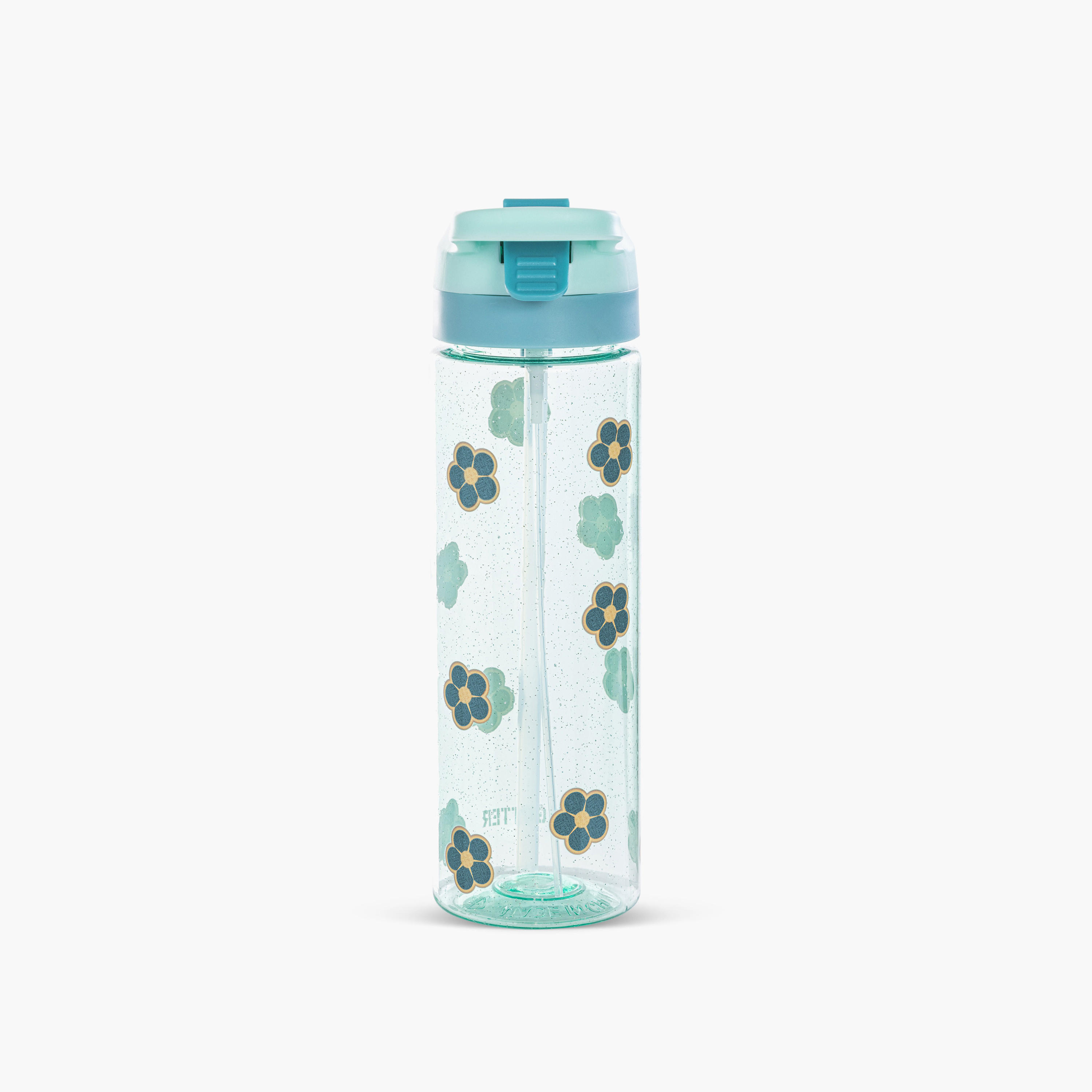قارورة مياه ترايتان بطبعات زهور مع فوهة قابلة للطي ورذاذ من إيزي كيدز - 750 مل-school-waterbottles-image-2
