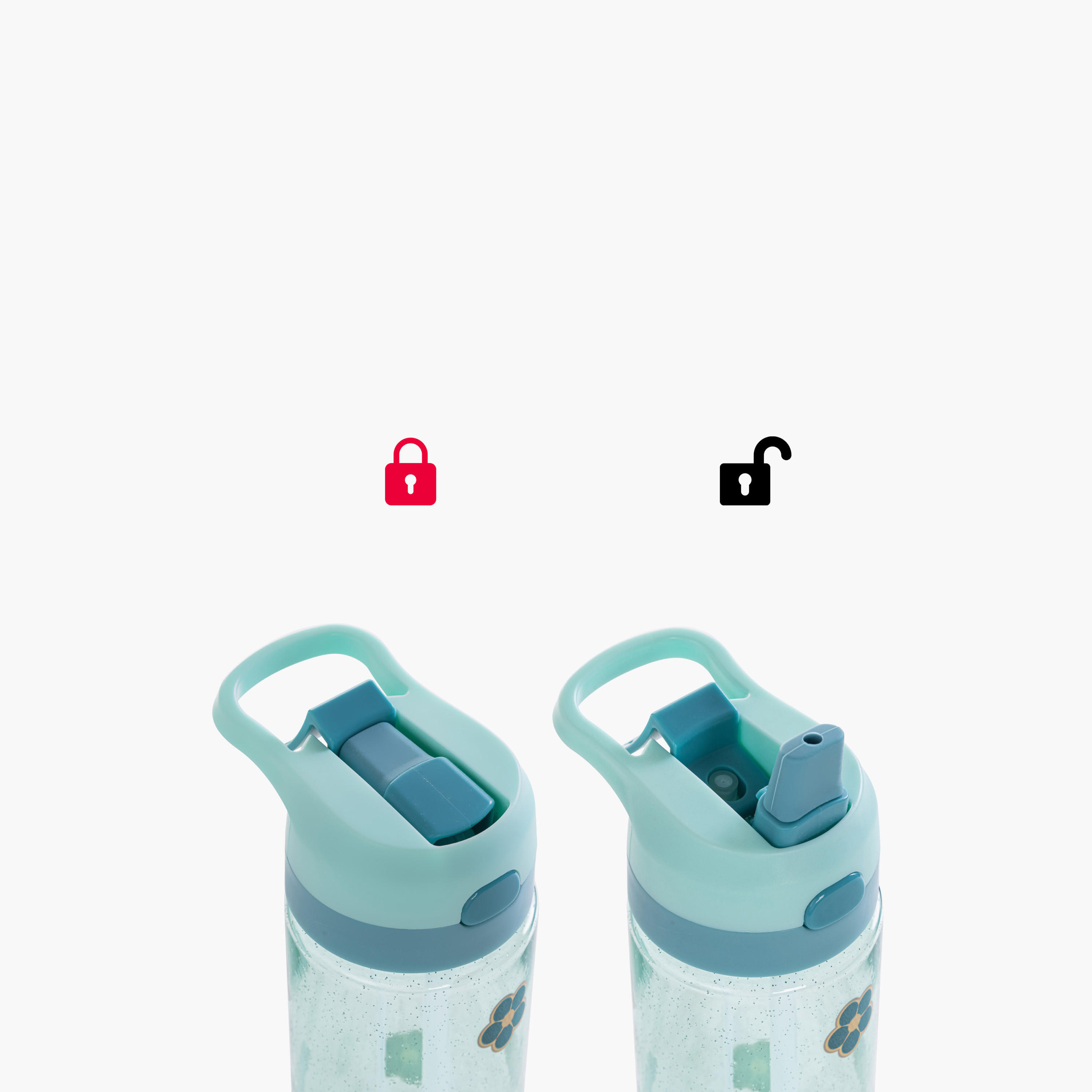 قارورة مياه ترايتان بطبعات زهور مع فوهة قابلة للطي ورذاذ من إيزي كيدز - 750 مل-school-waterbottles-image-8