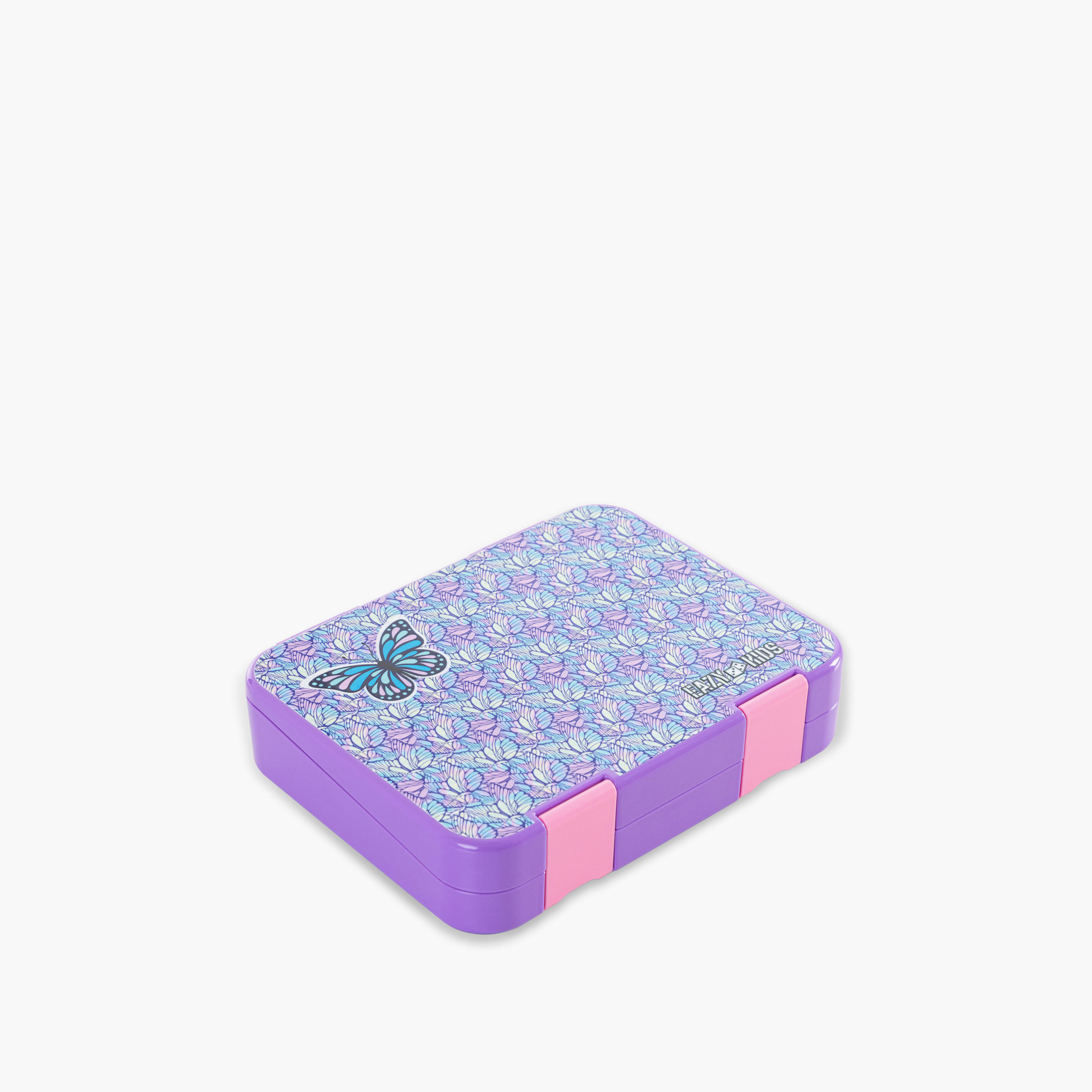 Eazy Kids Butterfly Print Bento Lunch Box for Kids with Convertible Compartments-school-lunchessentials-lunchboxes-image-10