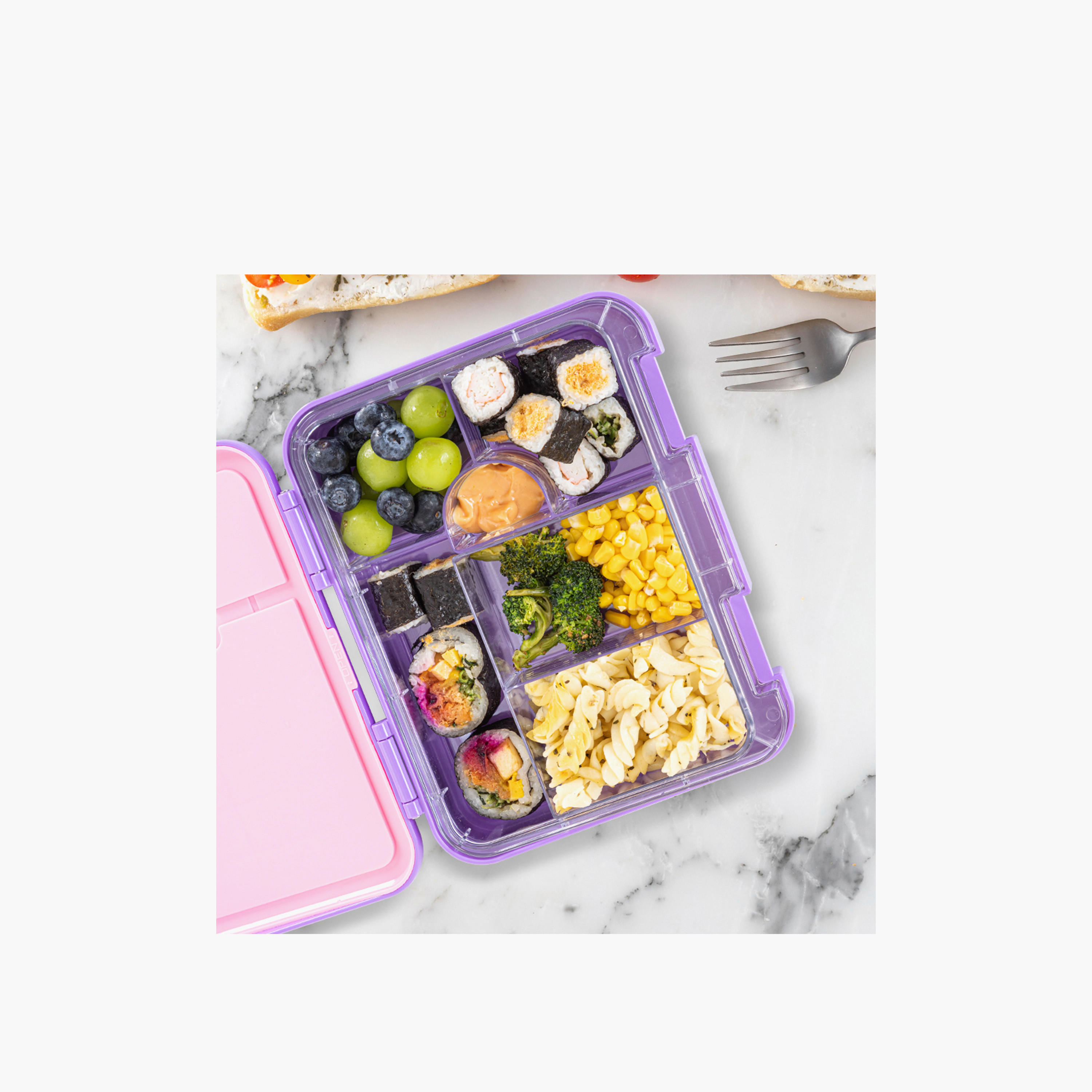 صندوق غداء بينتو للأطفال بطبعات فراشة مع حجرات قابلة للتحويل من إيزي كيدز-school-lunchessentials-lunchboxes-image-8