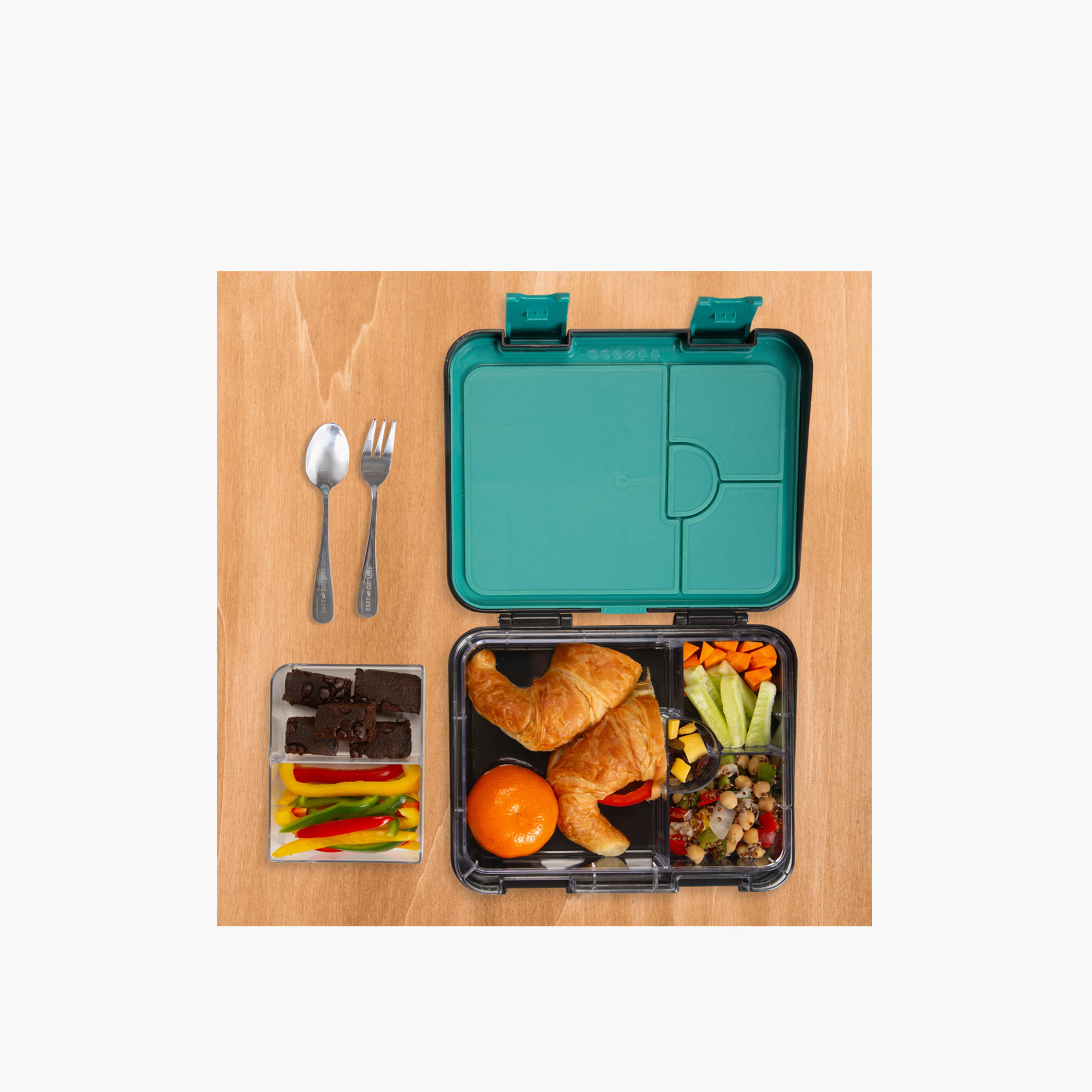 صندوق غداء بينتو بطبعات للأطفال مع قسم قابل للتحويل من إيزي كيدز - 1 لتر-school-lunchessentials-lunchboxes-image-3