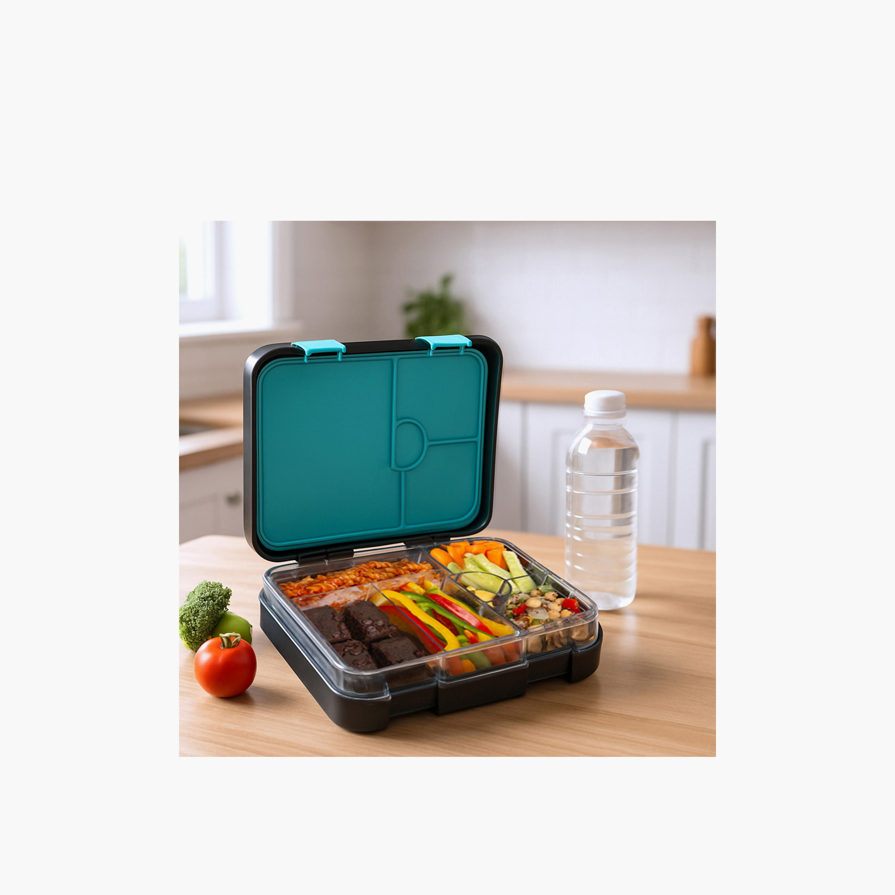 صندوق غداء بينتو بطبعات للأطفال مع قسم قابل للتحويل من إيزي كيدز - 1 لتر-school-lunchessentials-lunchboxes-image-5