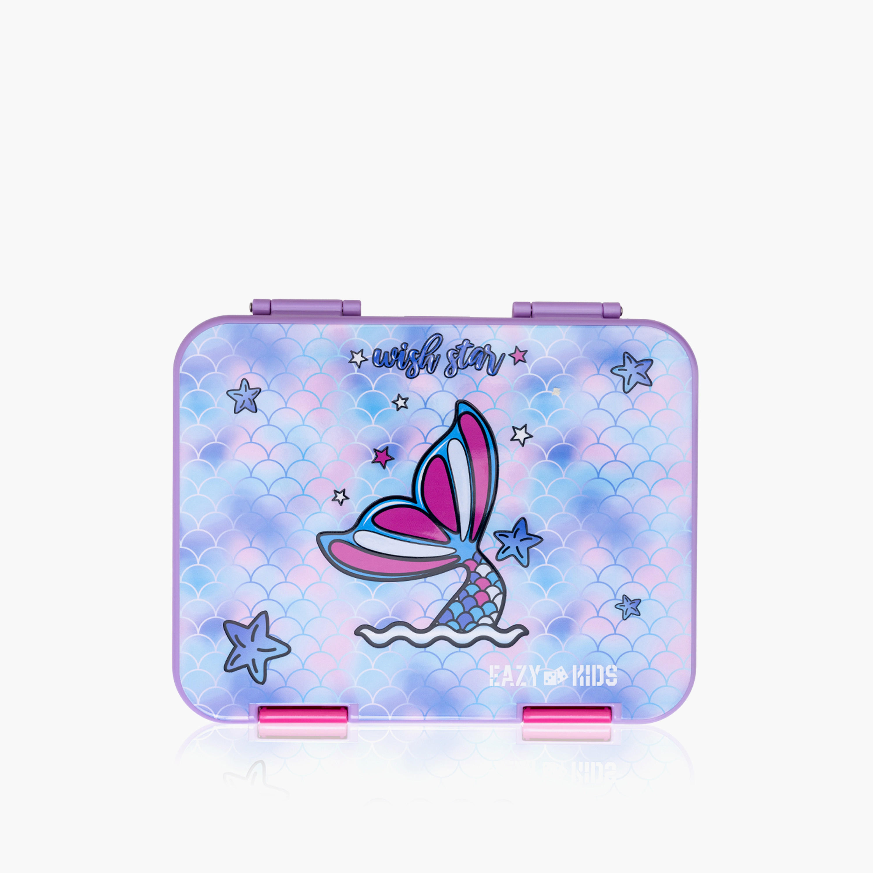 Eazy Kids Mermaid Convertible Bento Box for Girls with Sandwich Cutter-school-lunchessentials-lunchboxes-image-3