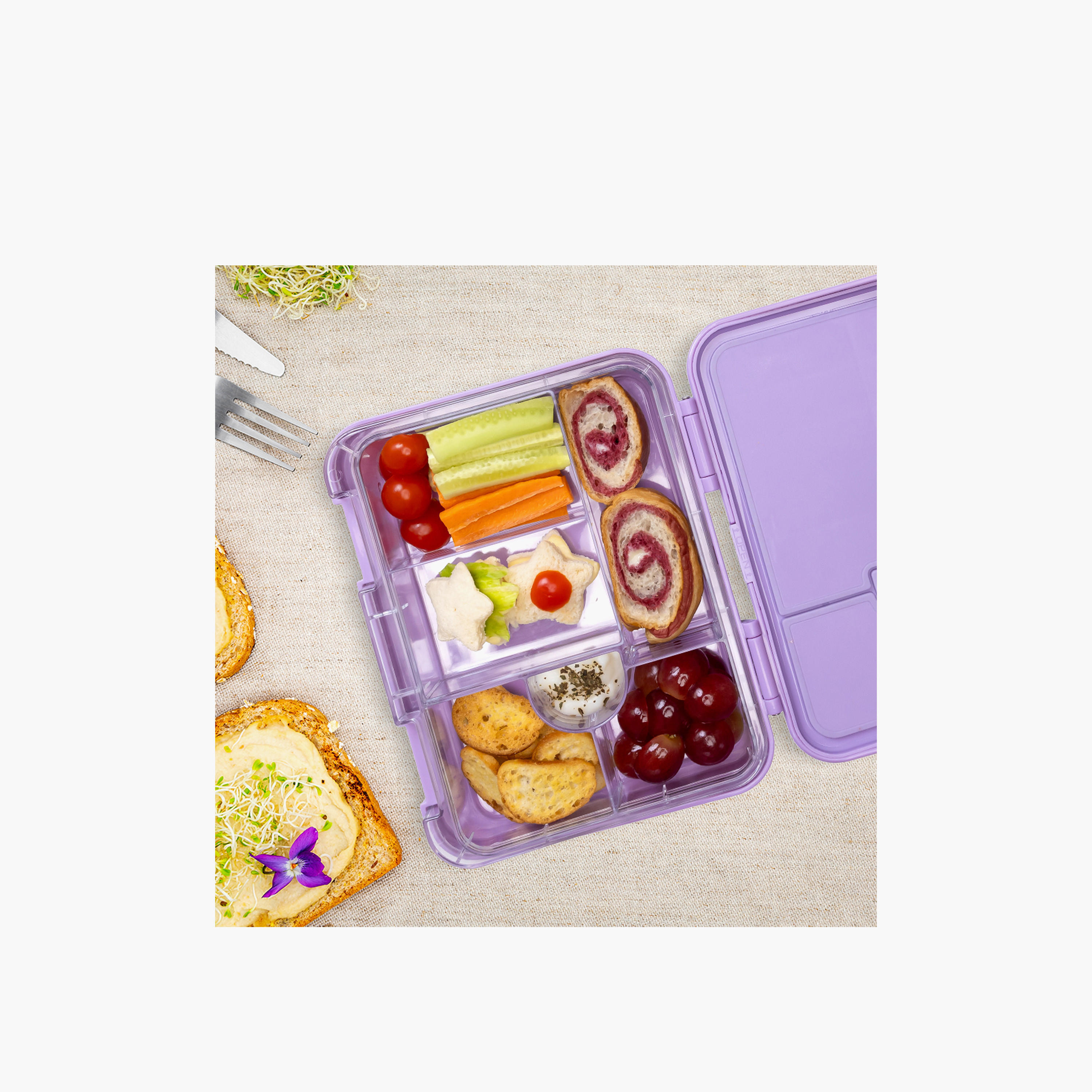 Eazy Kids Mermaid Convertible Bento Box for Girls with Sandwich Cutter-school-lunchessentials-lunchboxes-image-8