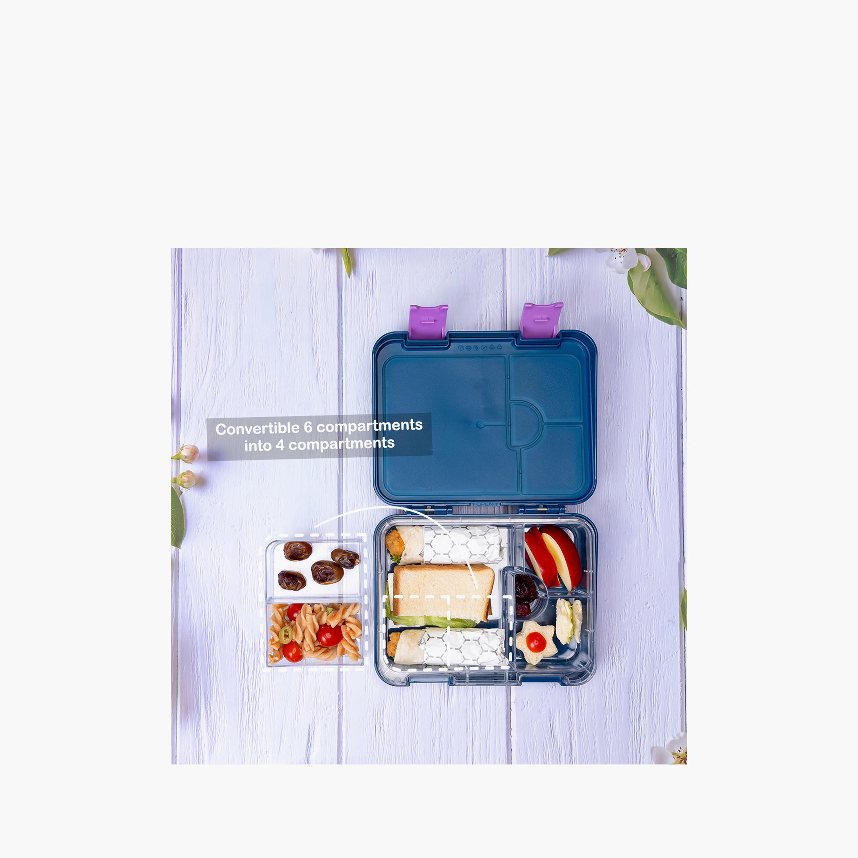 Eazy Kids Unicorn Convertible Bento Box for Kids with Sandwich Cutter-school-lunchessentials-lunchboxes-image-2