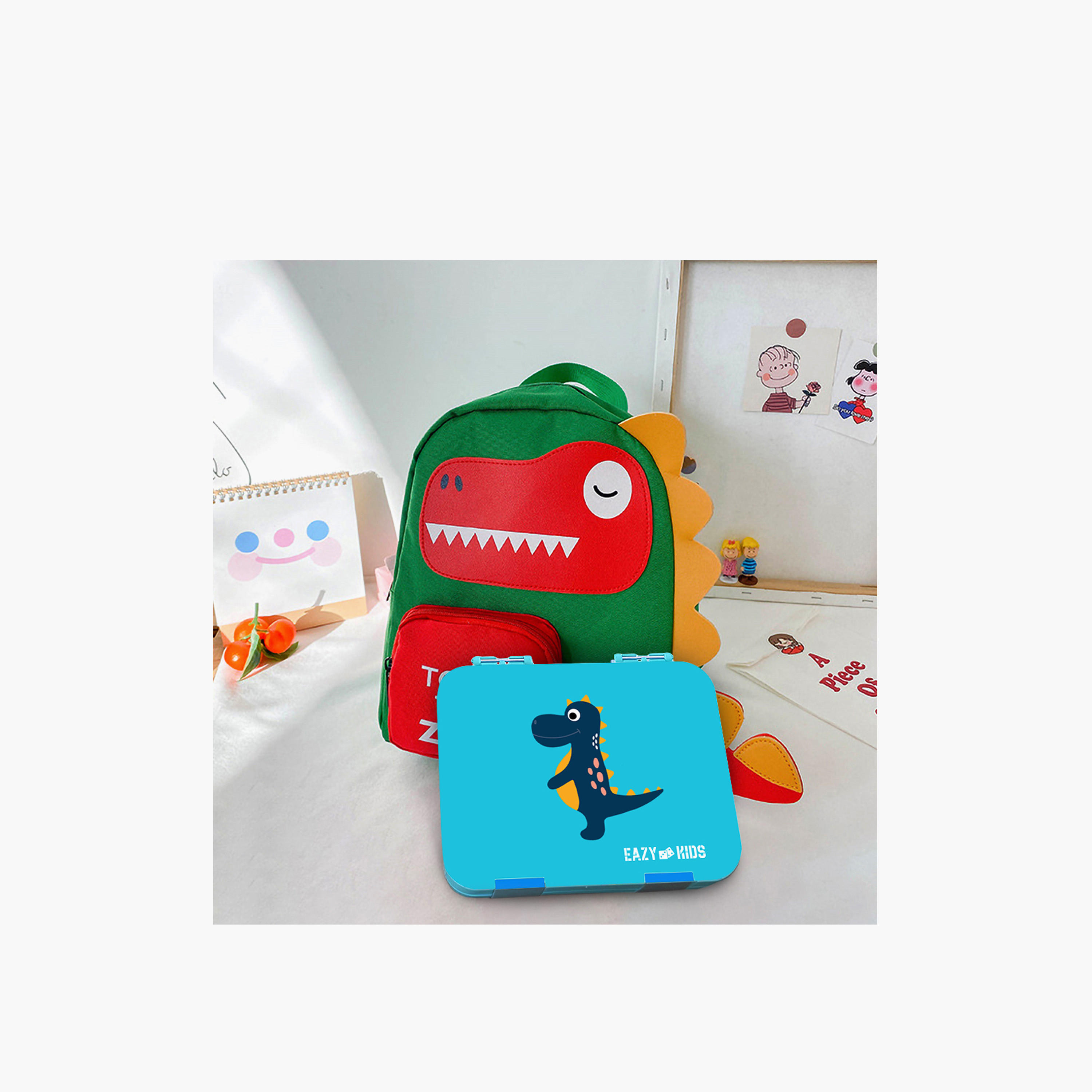 صندوق بينتو للأطفال بأربع حجرات بطبعات دينو من إيزي كيدز-school-lunchessentials-lunchboxes-image-8