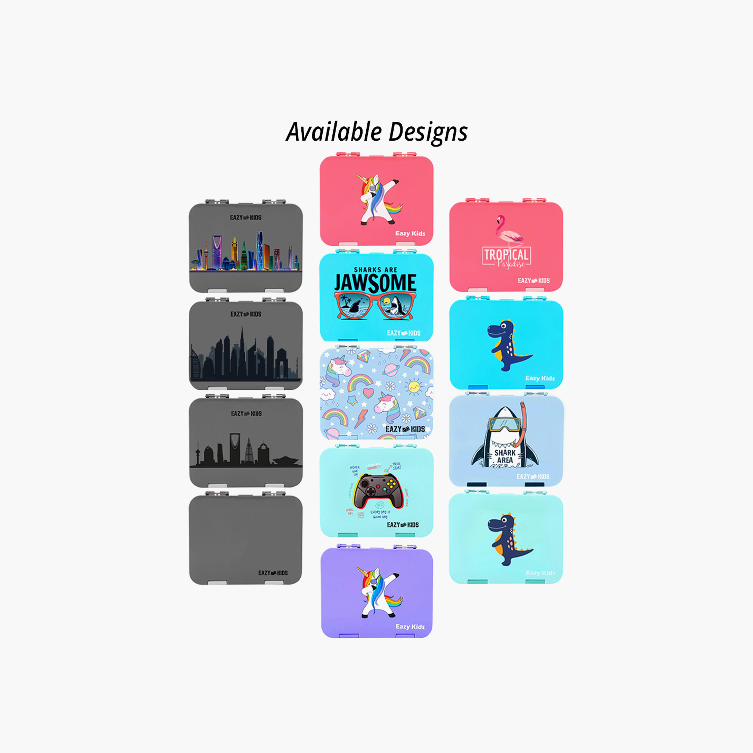 صندوق بينتو للأطفال بأربع حجرات بطبعات دينو من إيزي كيدز-school-lunchessentials-lunchboxes-image-11