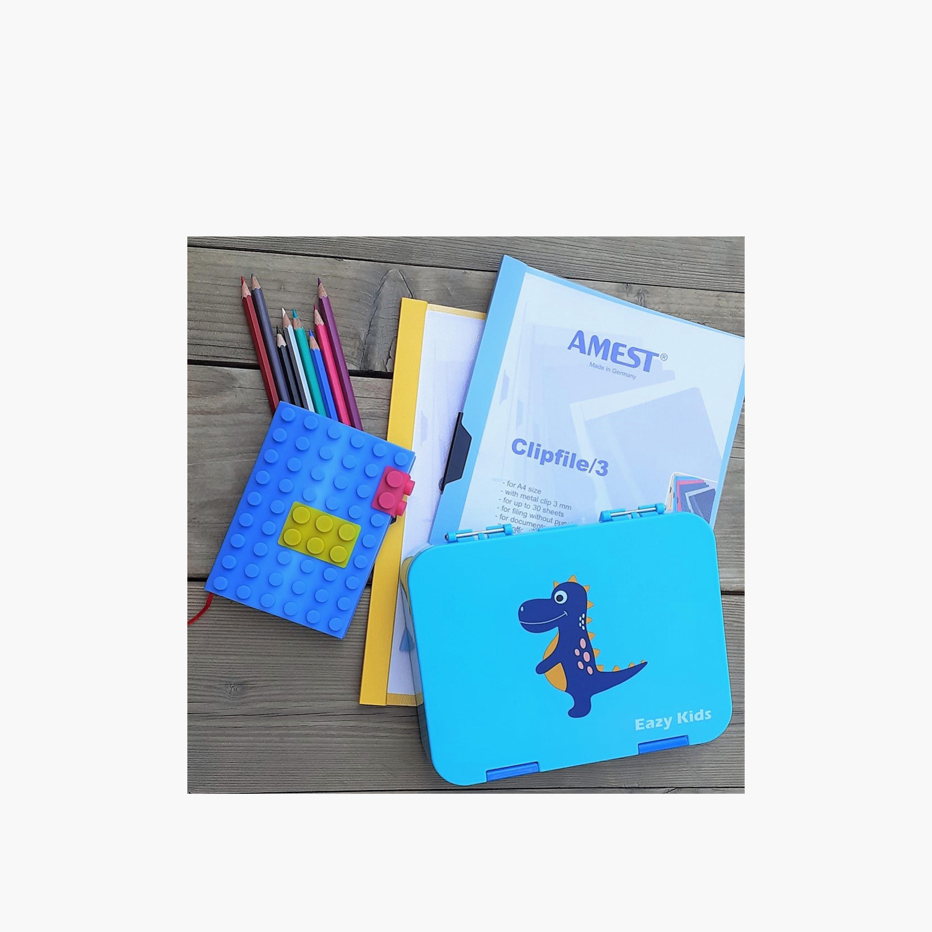 صندوق بينتو للأطفال بأربع حجرات بطبعات دينو من إيزي كيدز-school-lunchessentials-lunchboxes-image-7