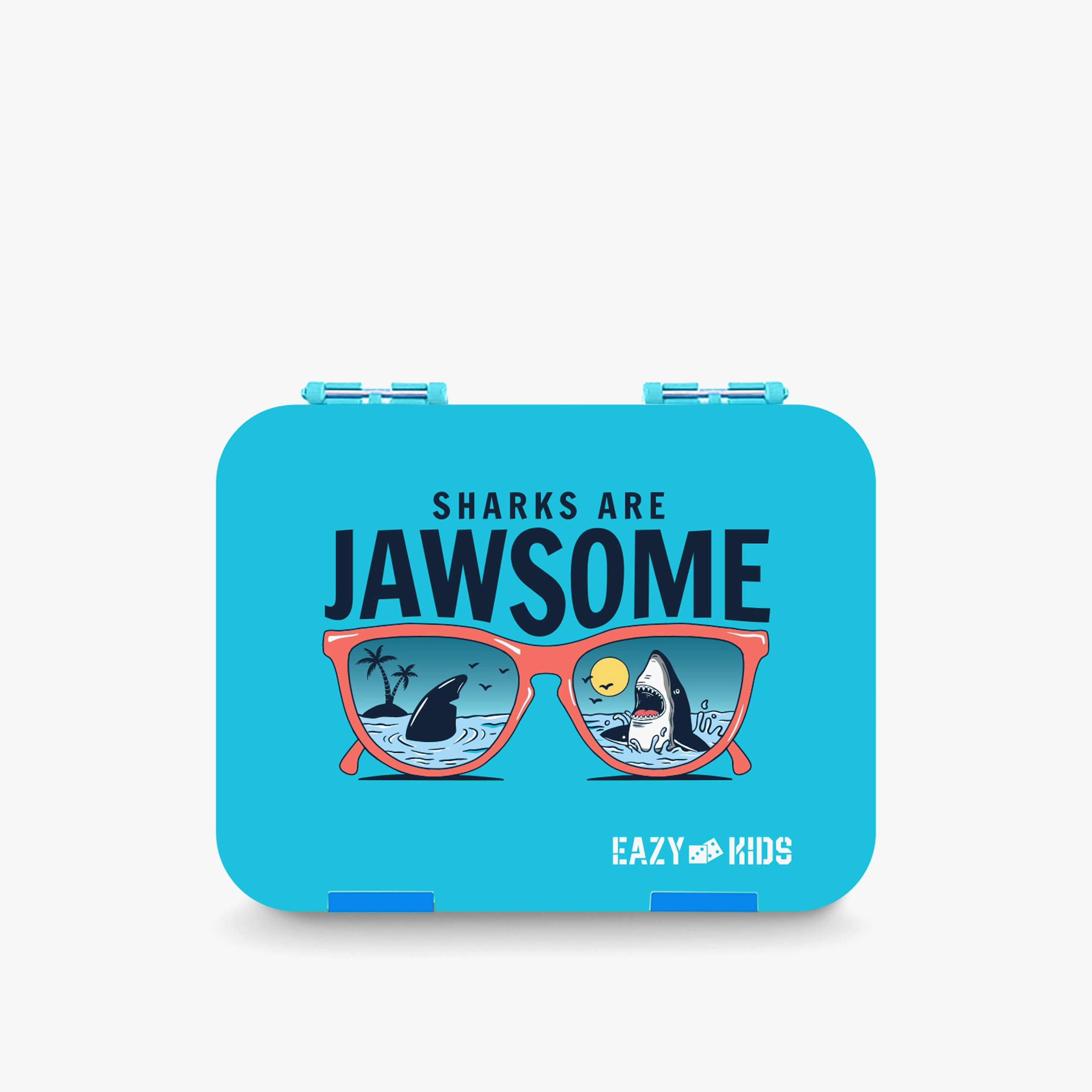 Eazy Kids Shark Convertible Bento Box for Kids with Sandwich Cutter-school-lunchessentials-lunchboxes-image-3