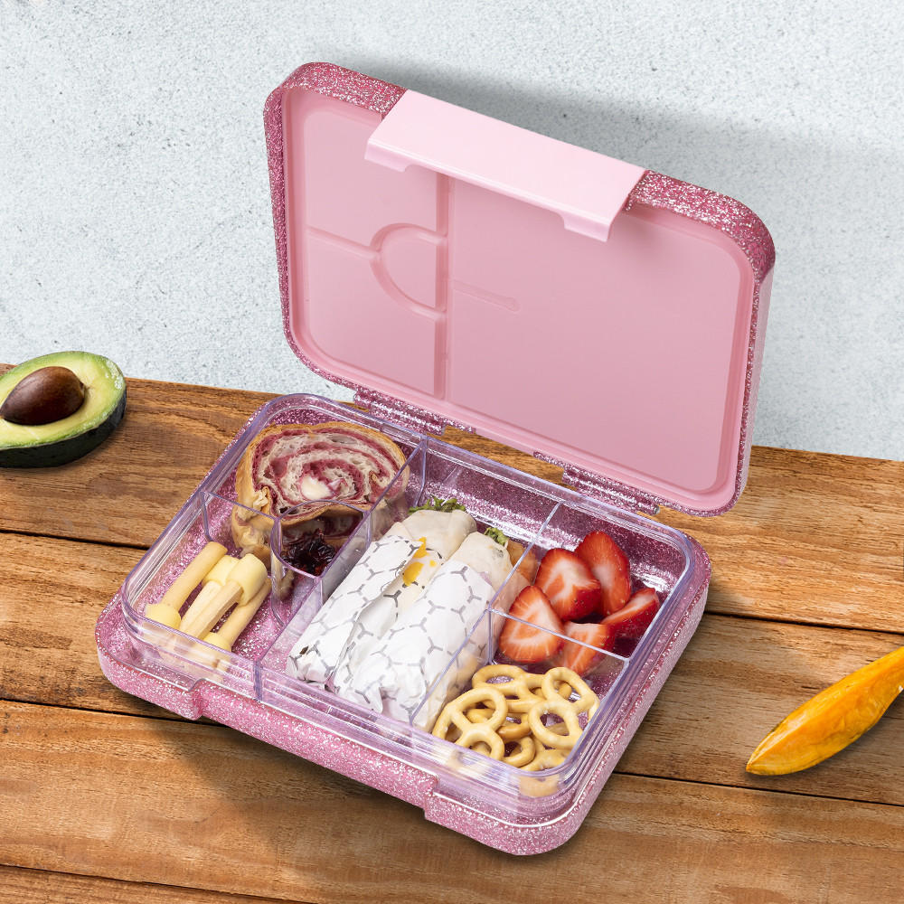 Eazy Kids Glittery Bento Lunch Box for Kids with Convertible Compartments Set-school-lunchessentials-lunchboxes-image-3