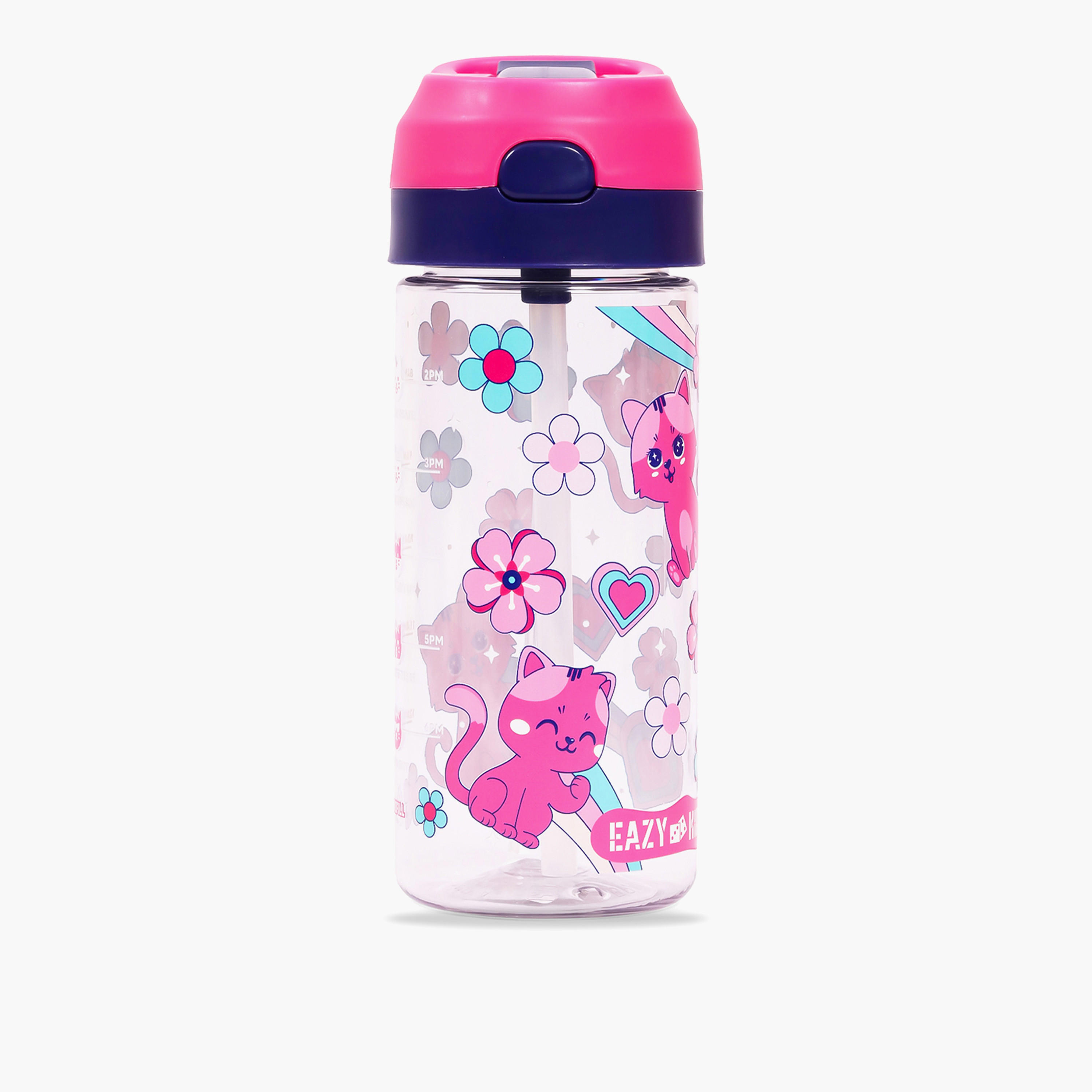 Eazy Kids Cat Tritan Water Bottle with Spray - 420 ml-school-waterbottles-image-12