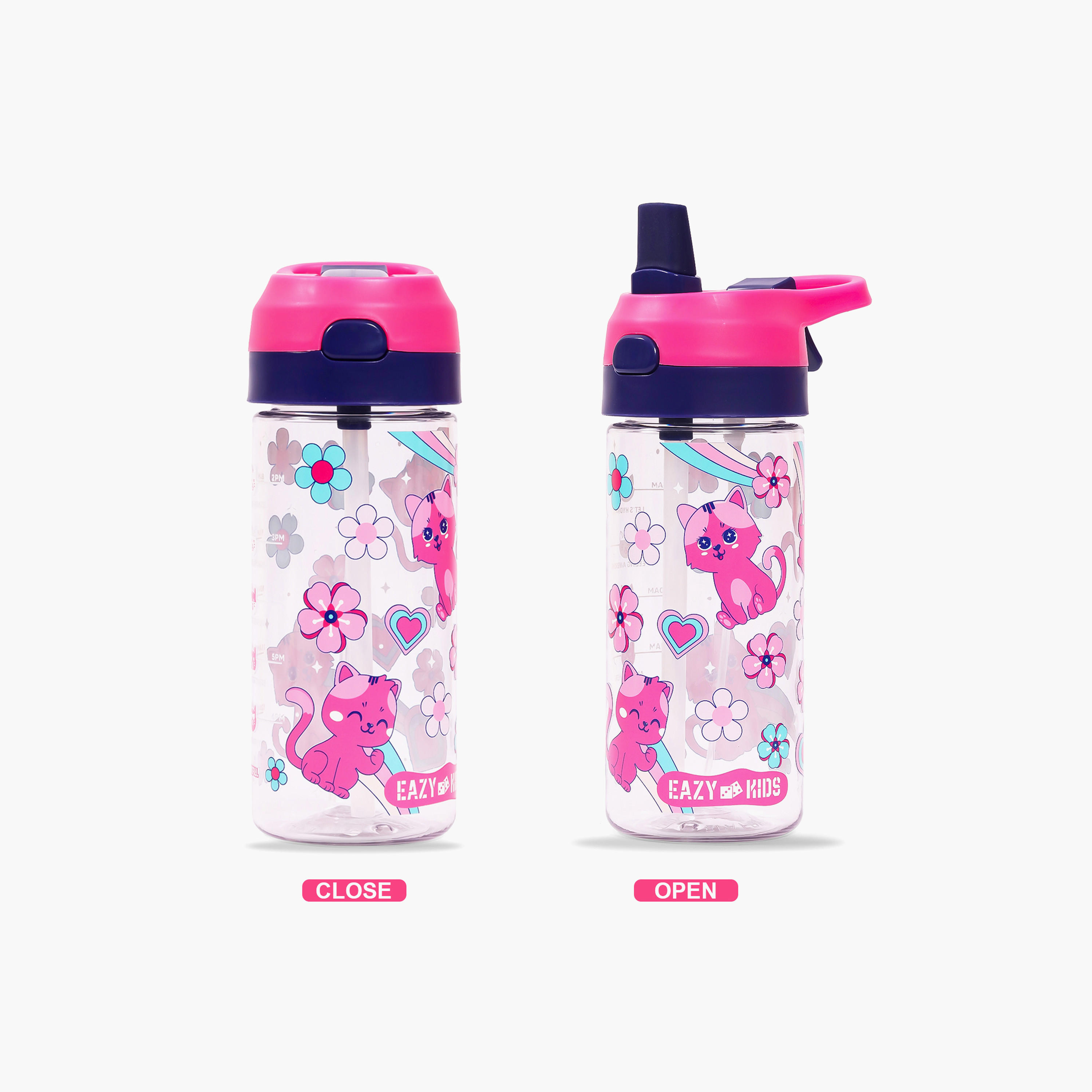 قارورة مياه تريتان بطبعات قطط مع بخّاخ من إيزي كيدز - 420 مل-school-waterbottles-image-15