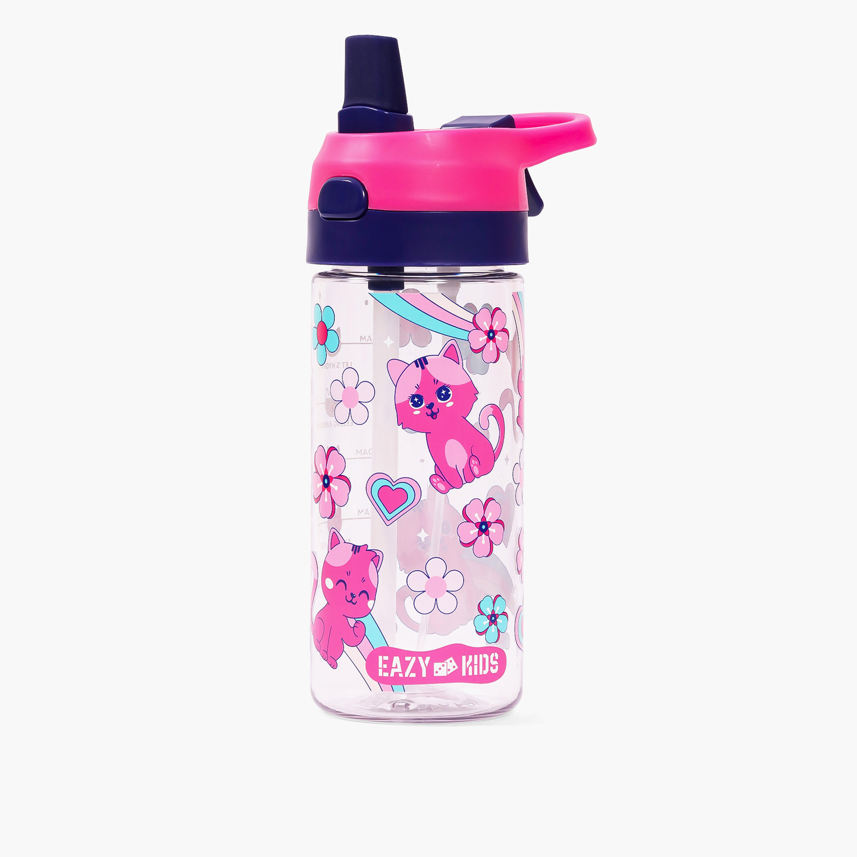 Eazy Kids Cat Tritan Water Bottle with Spray - 420 ml-school-waterbottles-image-3