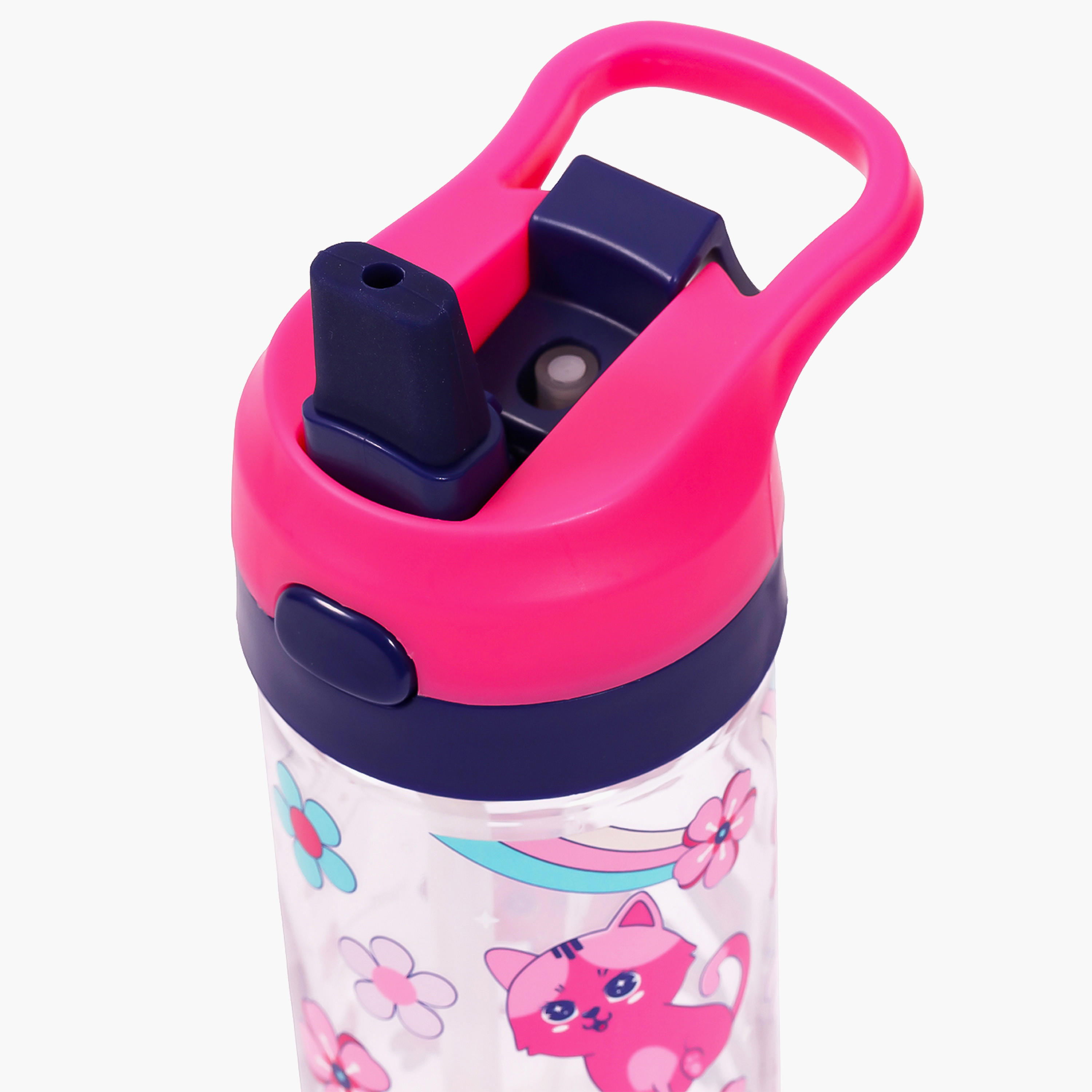 قارورة مياه تريتان بطبعات قطط مع بخّاخ من إيزي كيدز - 420 مل-school-waterbottles-image-5
