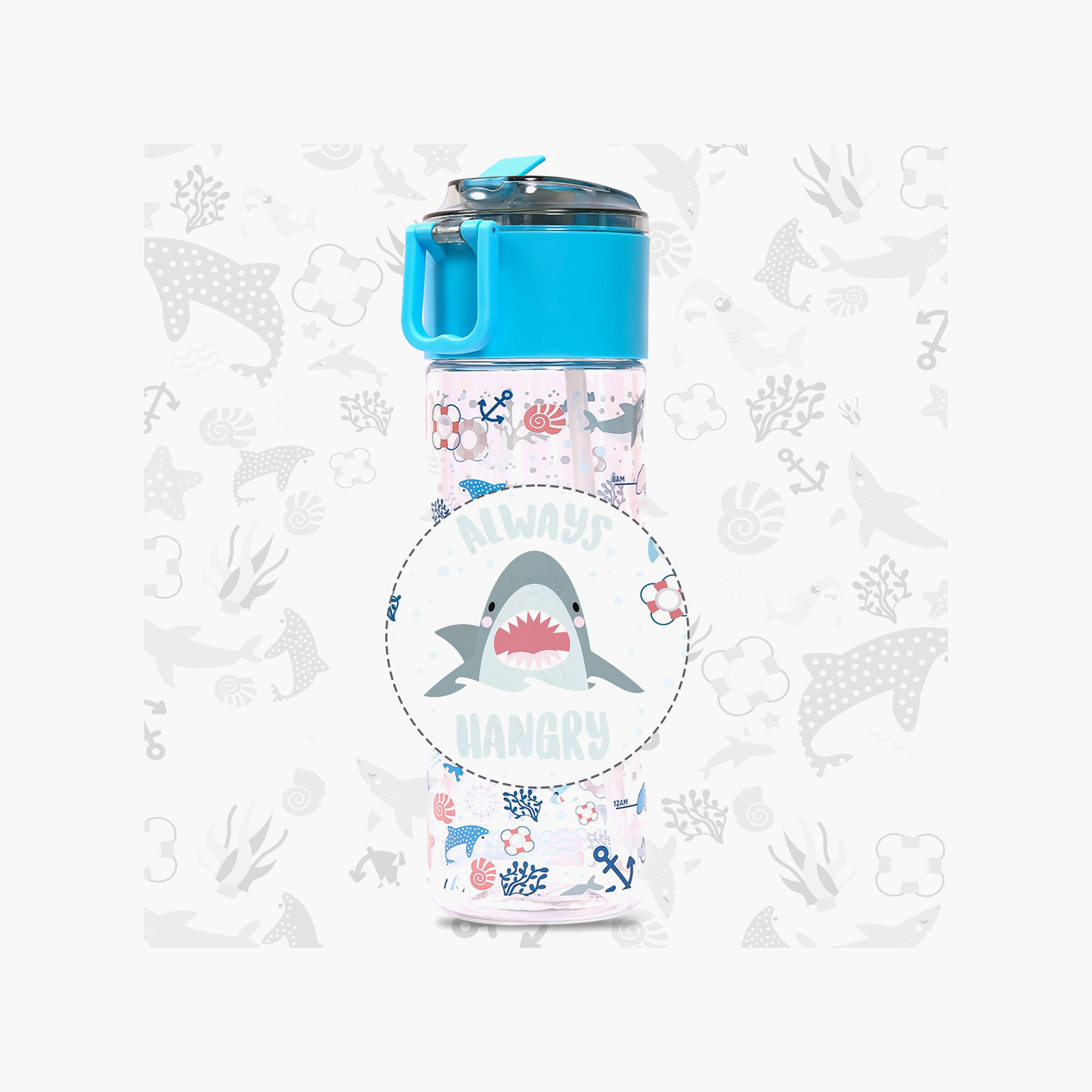 قارورة مياه ترايتان بطبعات قرش للأطفال من إيزي كيدز - 450 مل-school-waterbottles-image-11