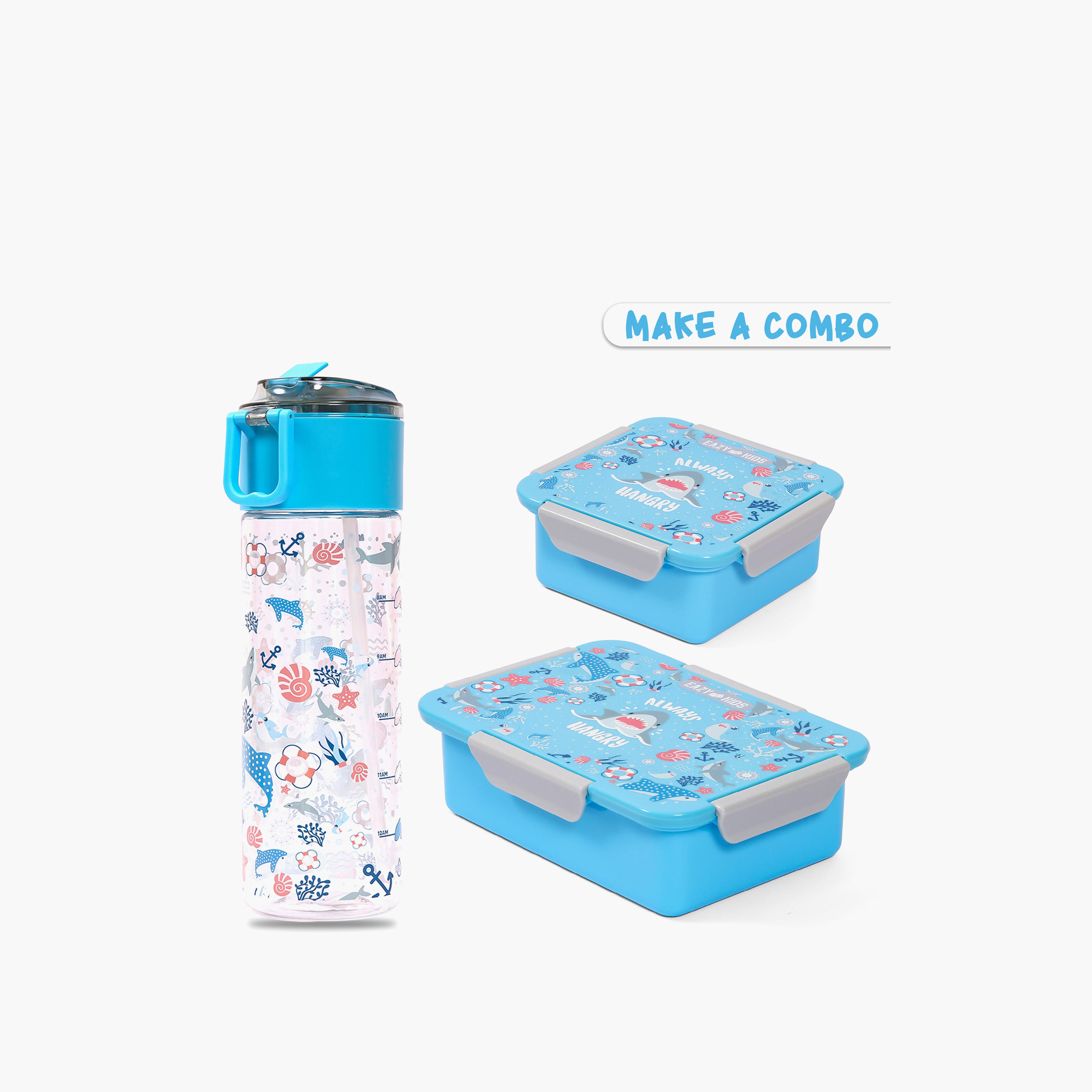 قارورة مياه ترايتان بطبعات قرش للأطفال من إيزي كيدز - 450 مل-school-waterbottles-image-10
