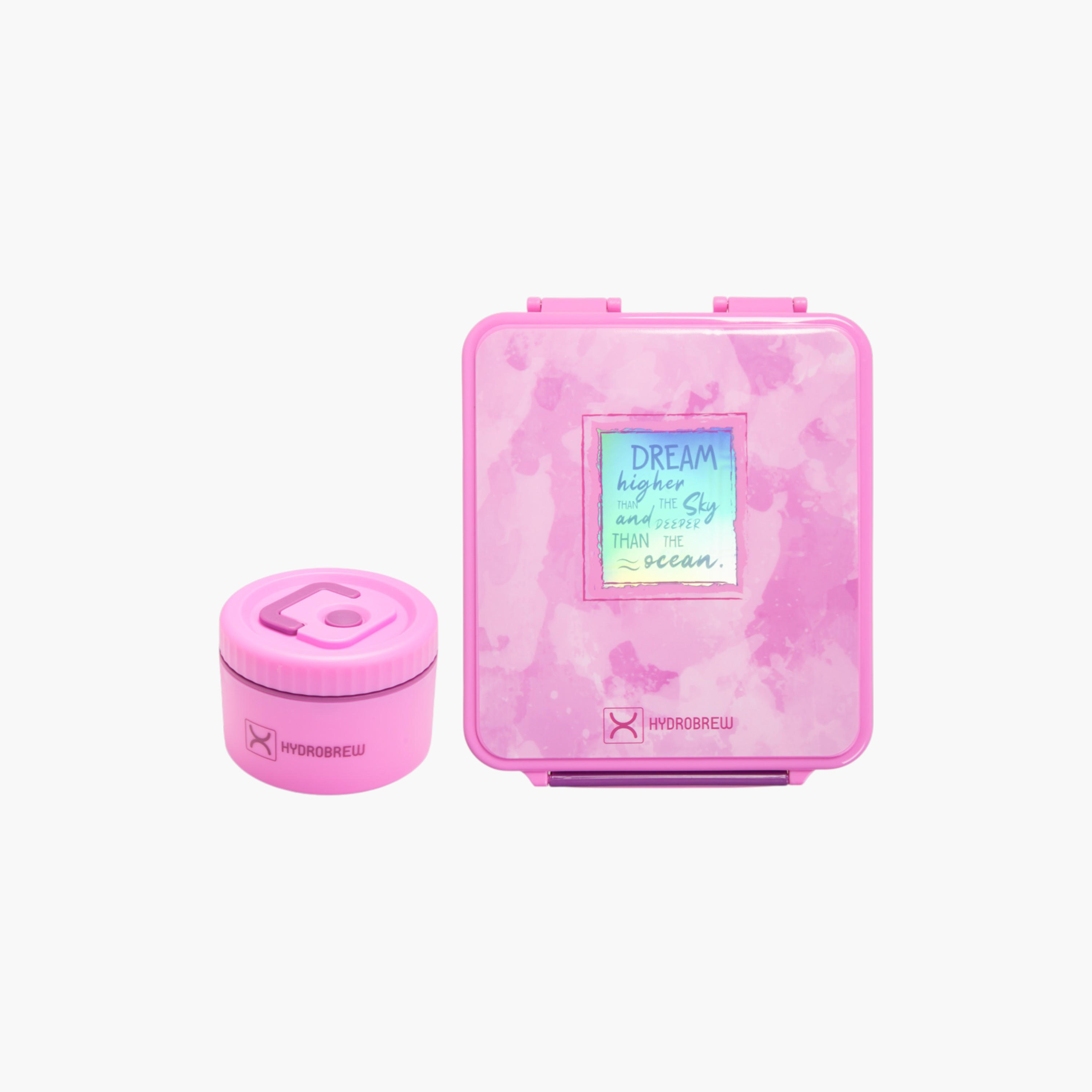 صندوق غداء بنتو بطبعات مع جرة طعام ستيل من هايدروبرو-school-lunchessentials-lunchboxes-image-1