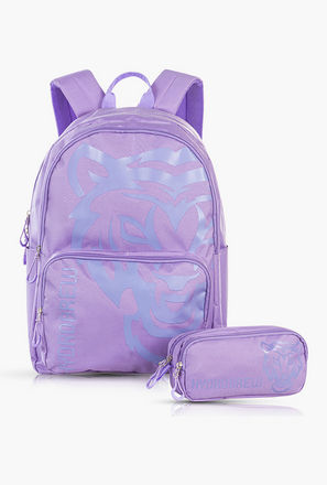 شنطة ظهر بطبعات النمر للأطفال مع مقلمة من هيدرو برو - 18 بوصة-school-bagsandbackpacks-image-1