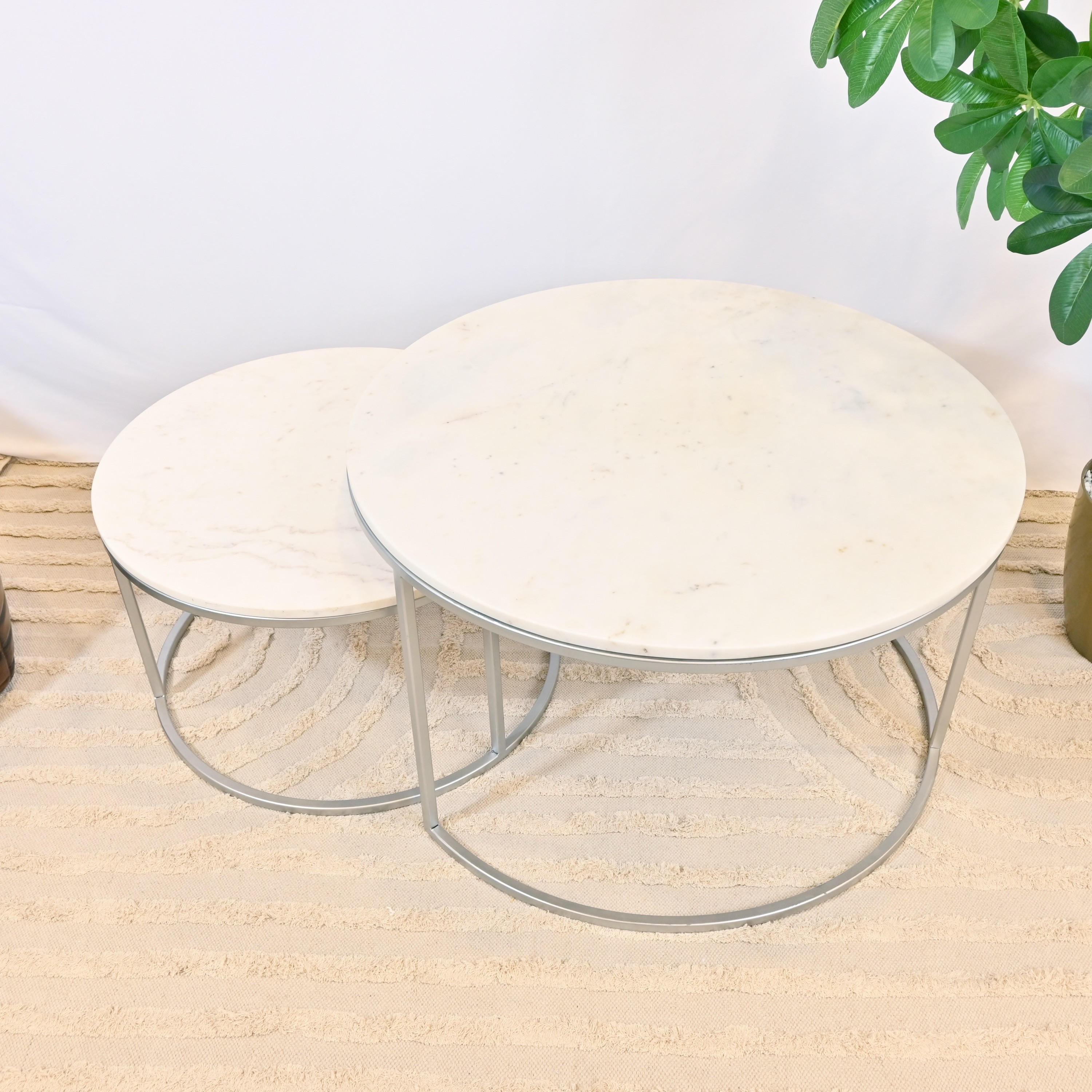 طقم طاولات قهوة قطعتين بسطح رخام صنع بواسطة لايف ستايل-furniture-livingroom-coffeetables-image-3