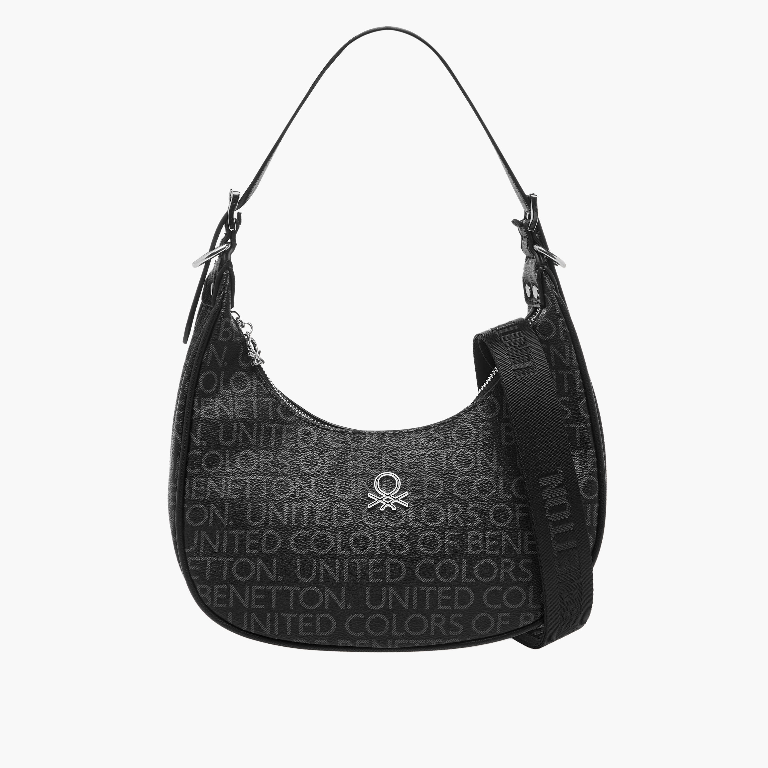 شنطة باجيت بطبعات شعار وسحاب إغلاق من يو سي بي-women-bagsandwallets-handbags-image-1