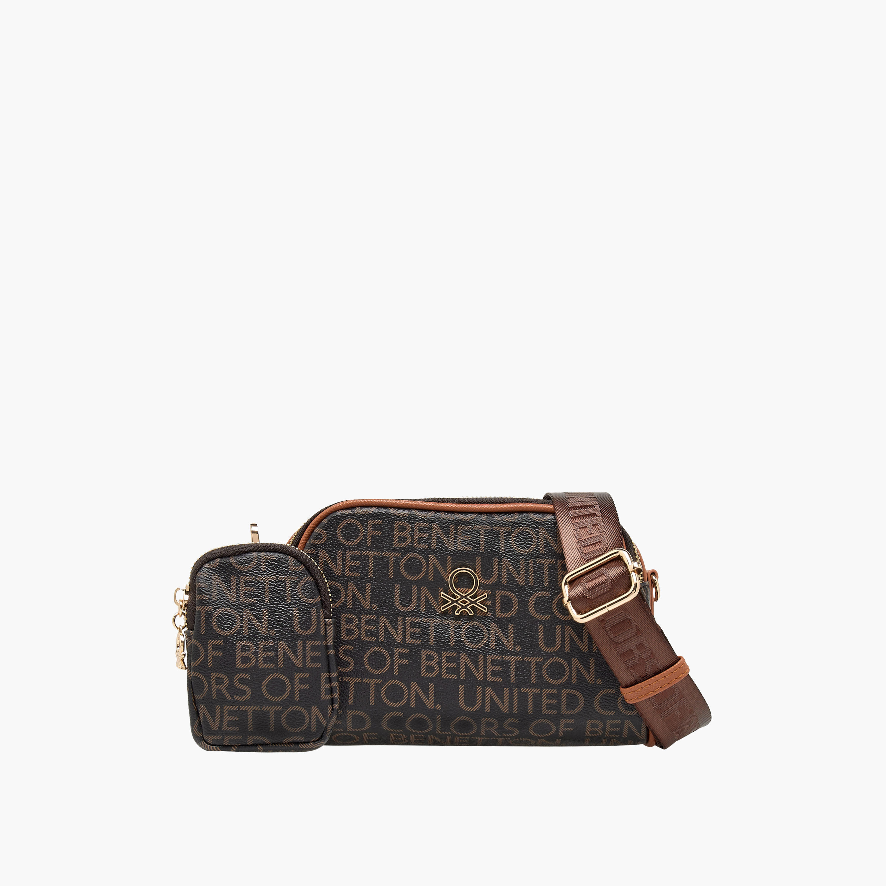 UCB Monogram Print Crossbody Bag with Pouch-women-bagsandwallets-handbags-image-1