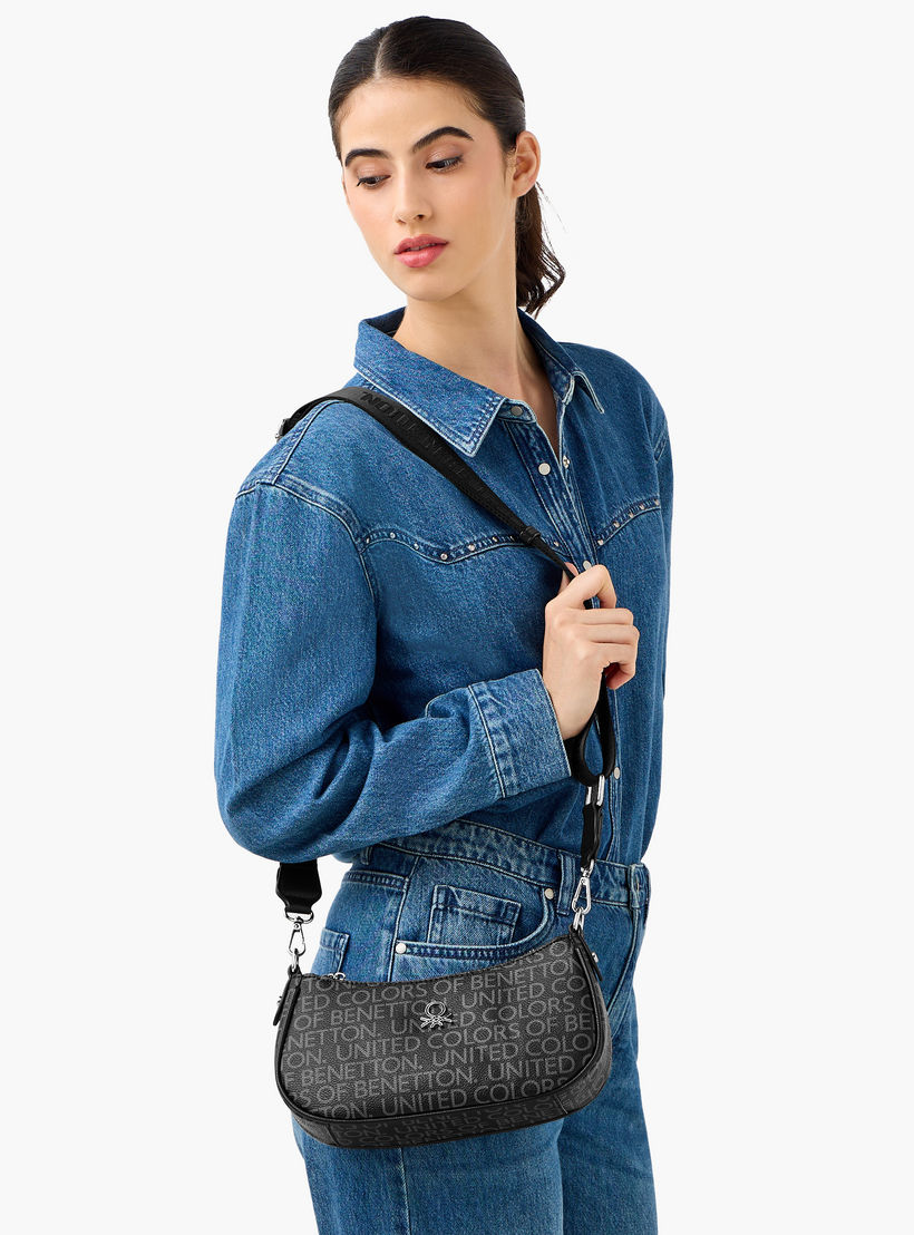 شنطة كروس بودي بحزام قابل للفصل وطبعات مونوجرام من يو سي بي-women-bagsandwallets-handbags-image-2