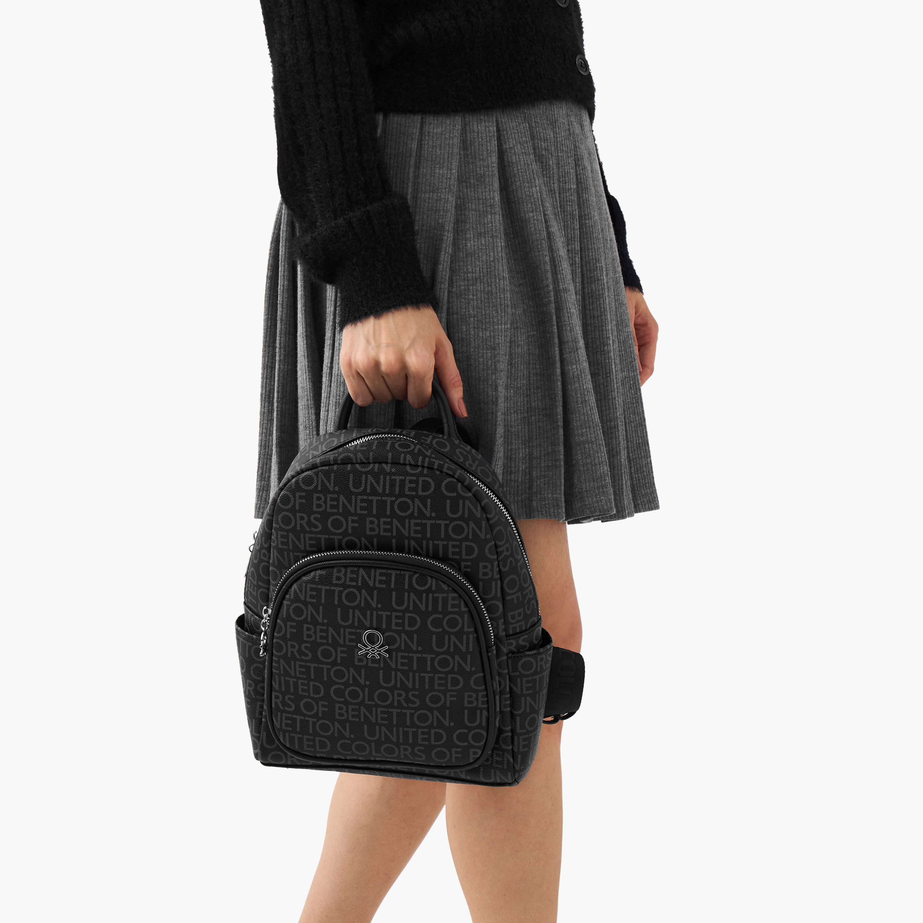 UCB Monogram Print Backpack with Adjustable Shoulder Straps-women-bagsandwallets-backpacks-image-8