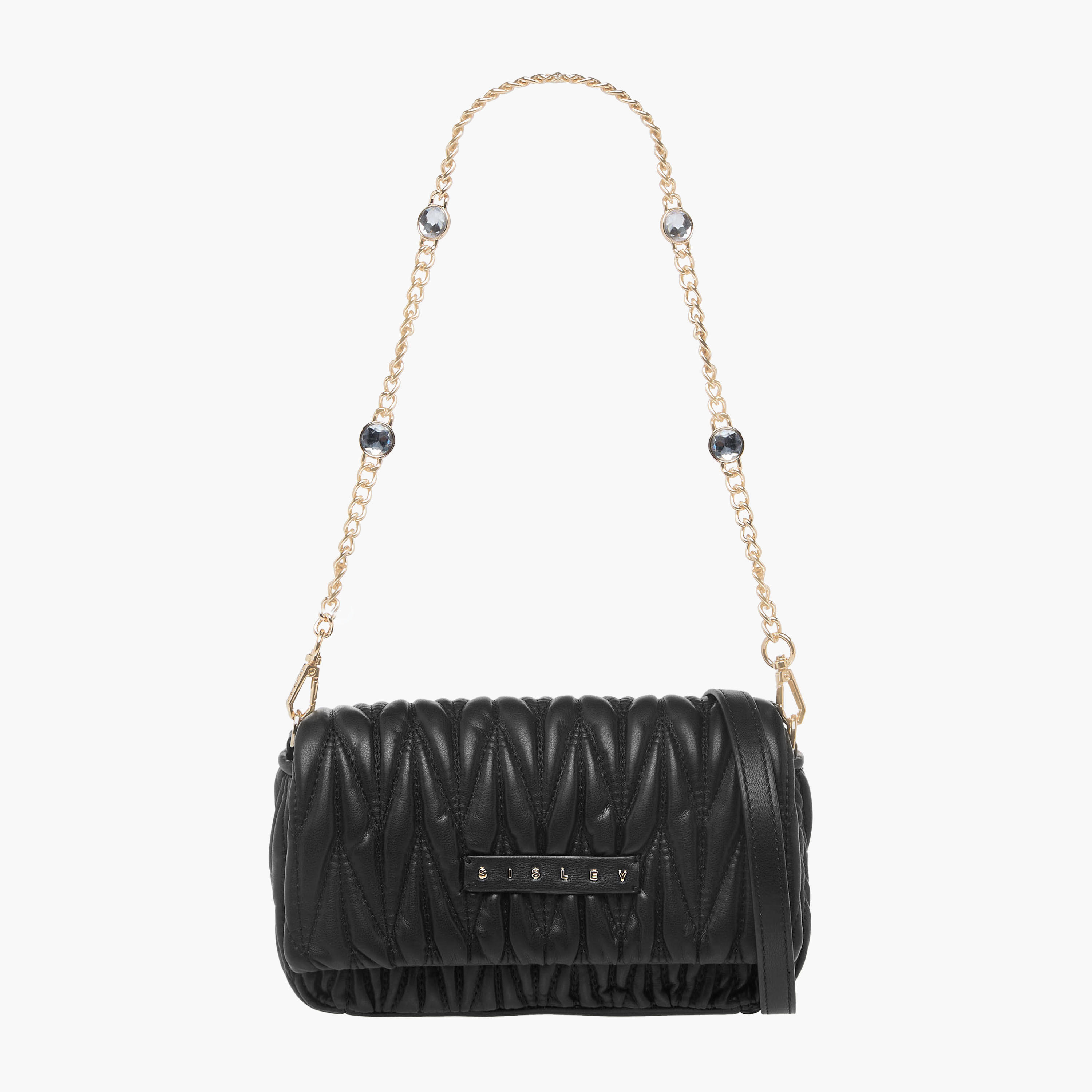 Sisley Quilted Crossbody Bag with Chain Strap-women-bagsandwallets-handbags-image-1