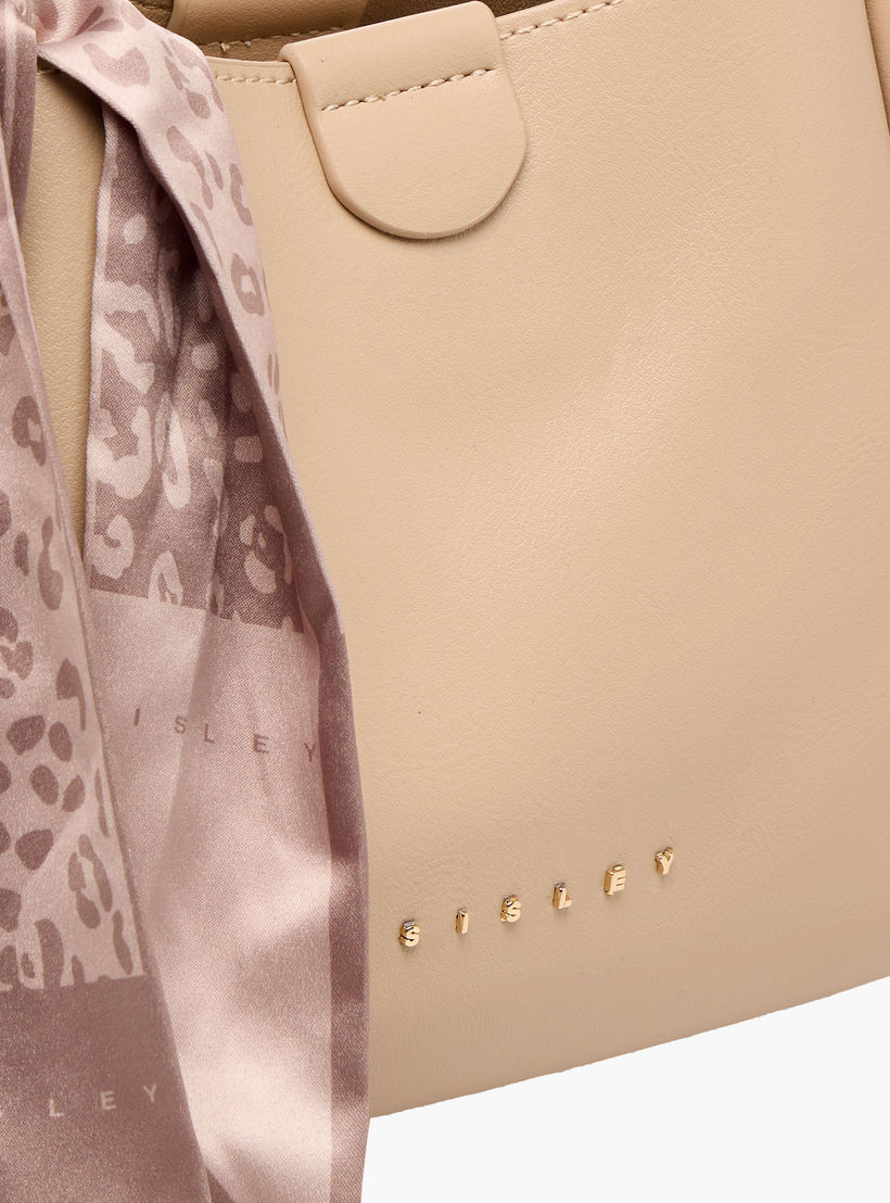 Sisley Textured Crossbody Bag with Scarf and Chain Detail-women-bagsandwallets-handbags-image-5