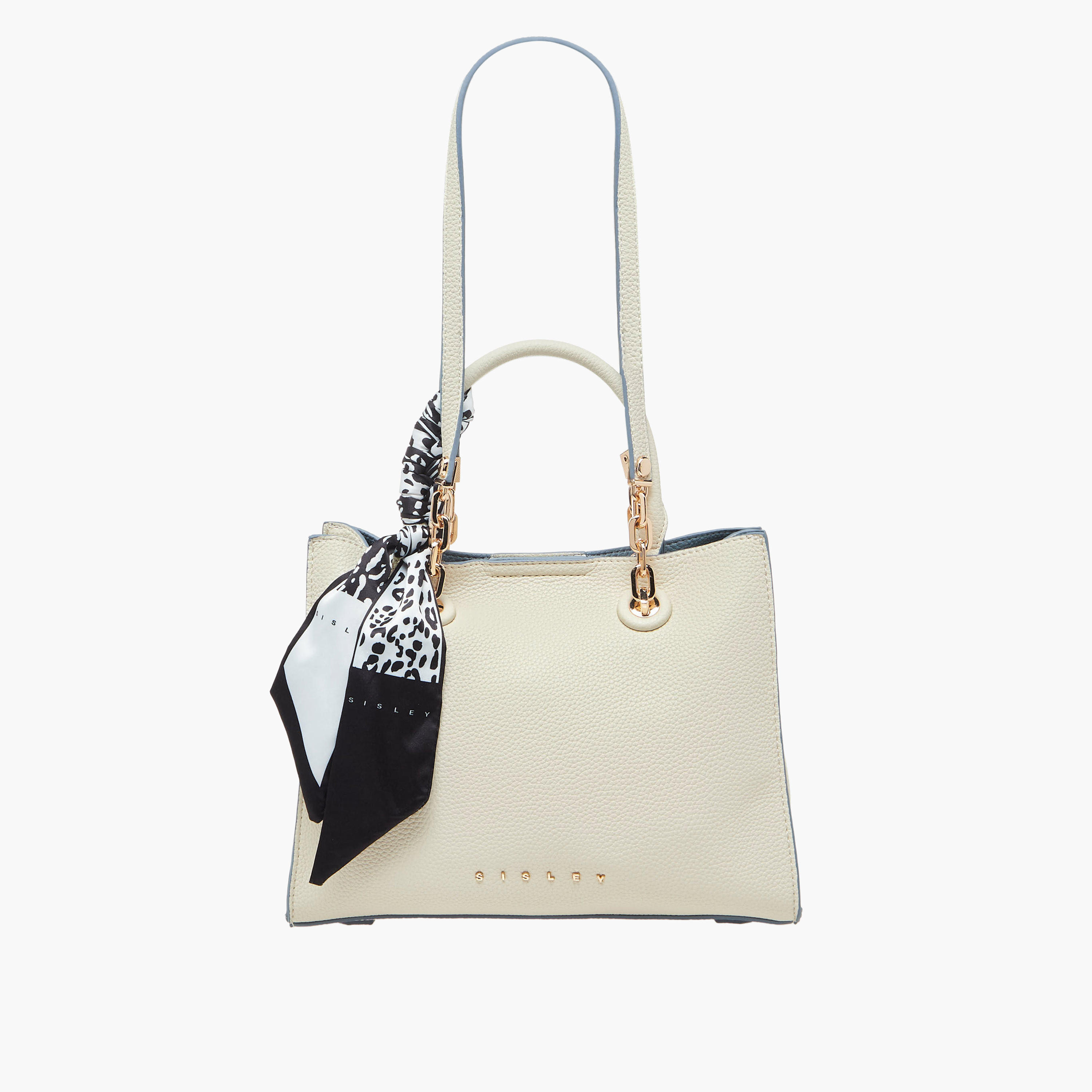 Sisley Textured Tote Bag with Scarf Detail-women-bagsandwallets-handbags-image-1