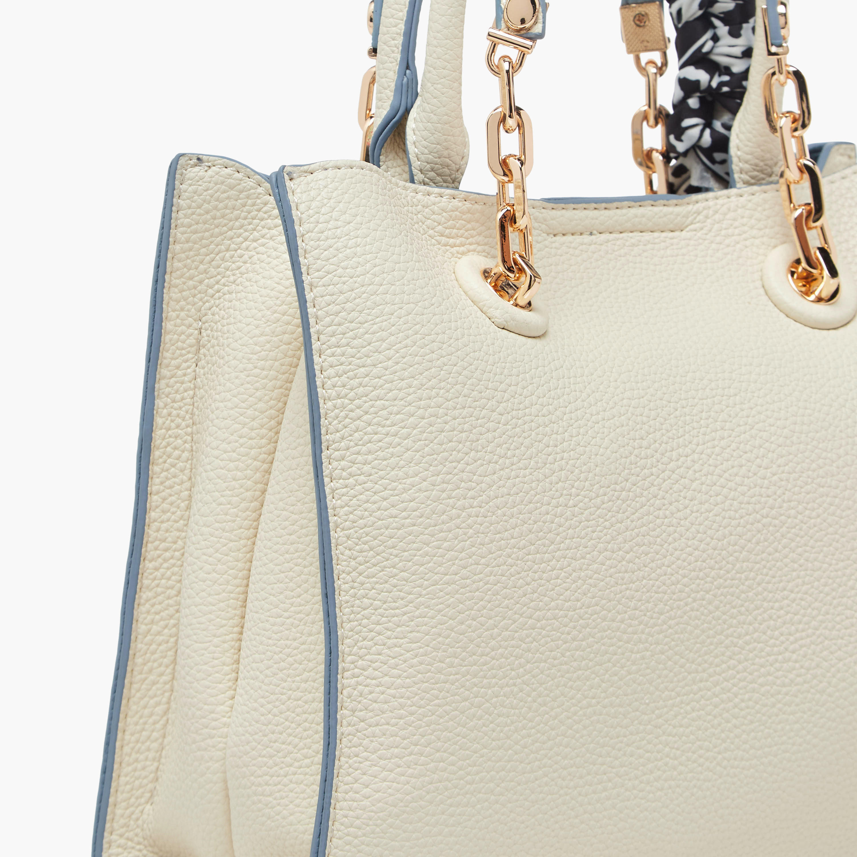 Sisley Textured Tote Bag with Scarf Detail-women-bagsandwallets-handbags-image-6