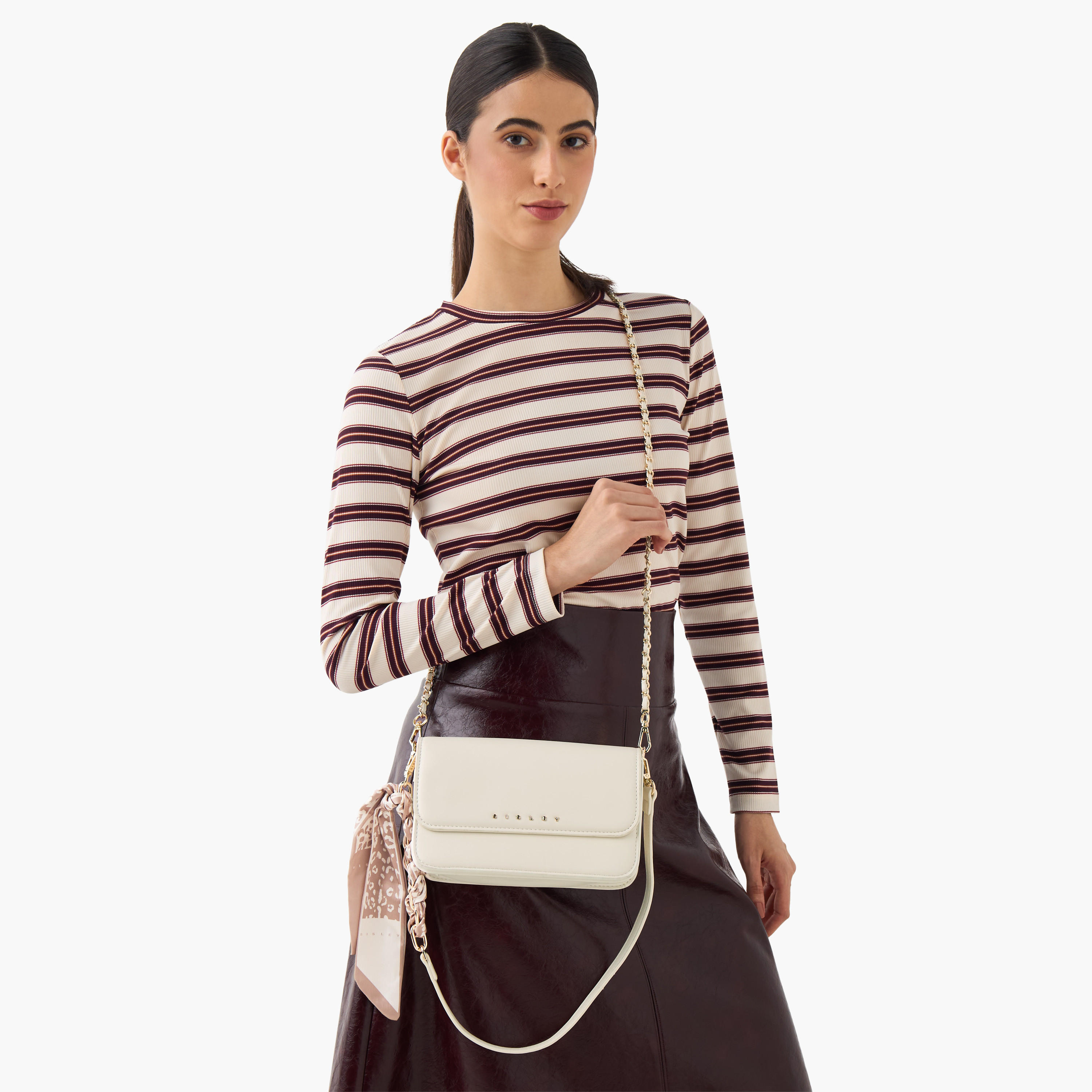 شنطة كروس بودي سادة بتفاصيل وشاح من سيسلي-women-bagsandwallets-handbags-image-2