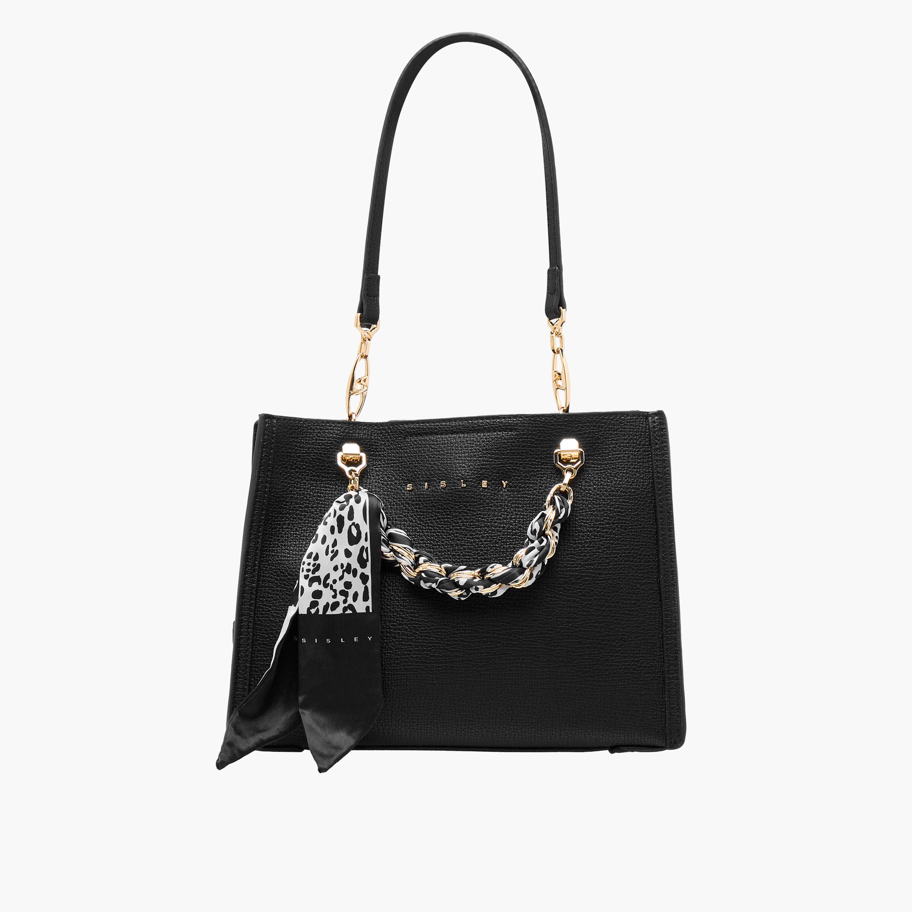 شنطة توت بارزة الملمس بتفاصيل وشاح وسلسلة من سيسلي-women-bagsandwallets-handbags-image-1