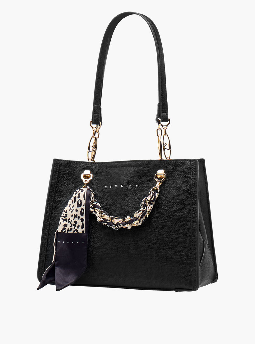 شنطة توت بارزة الملمس بتفاصيل وشاح وسلسلة من سيسلي-women-bagsandwallets-handbags-image-2