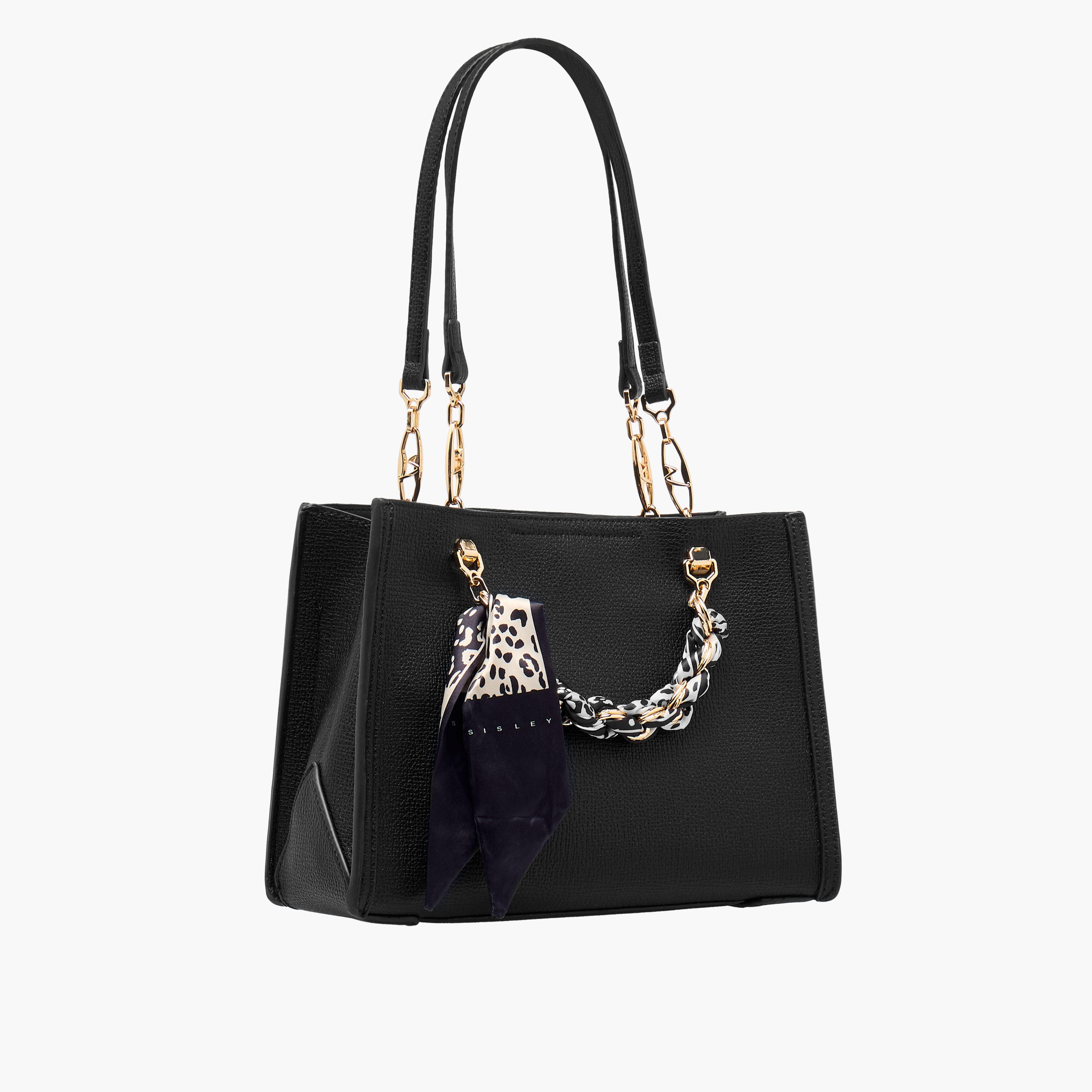 شنطة توت بارزة الملمس بتفاصيل وشاح وسلسلة من سيسلي-women-bagsandwallets-handbags-image-3