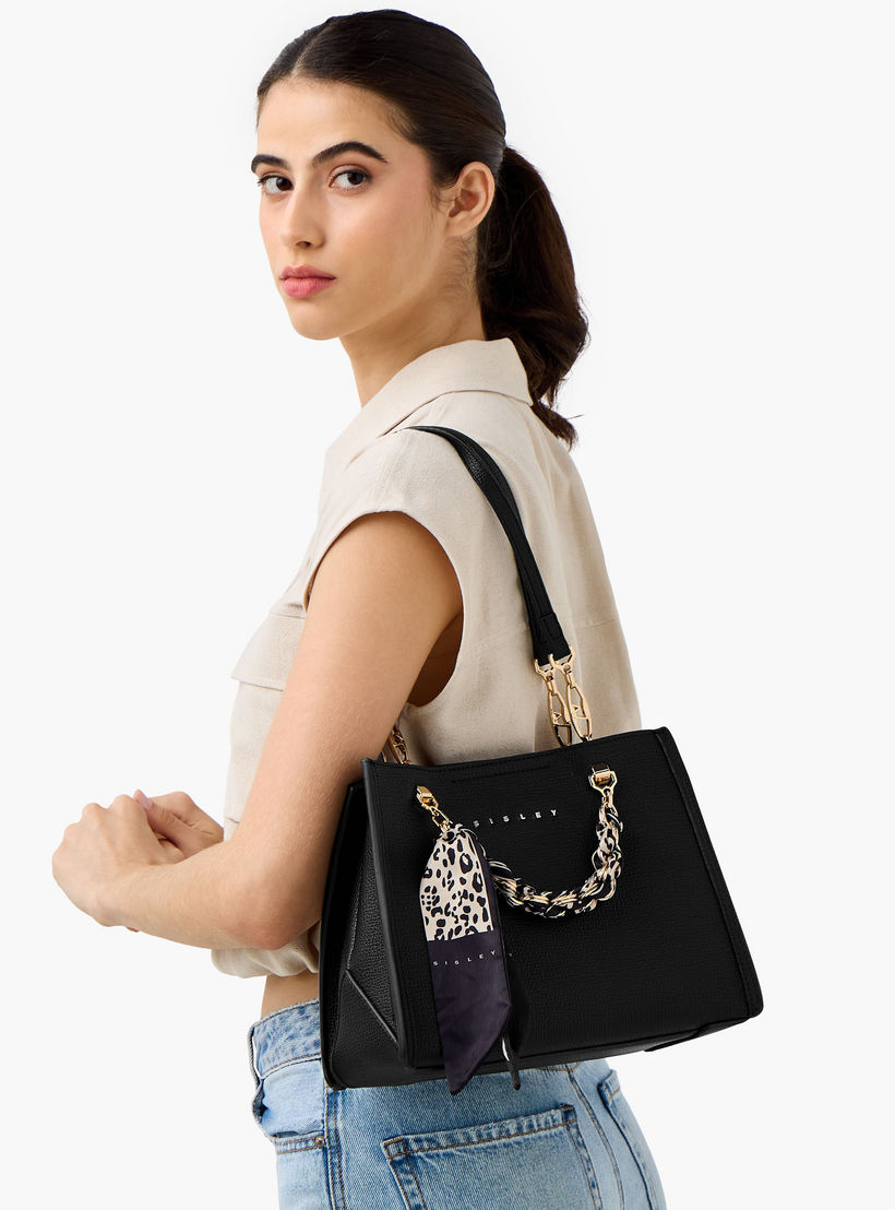 شنطة توت بارزة الملمس بتفاصيل وشاح وسلسلة من سيسلي-women-bagsandwallets-handbags-image-9