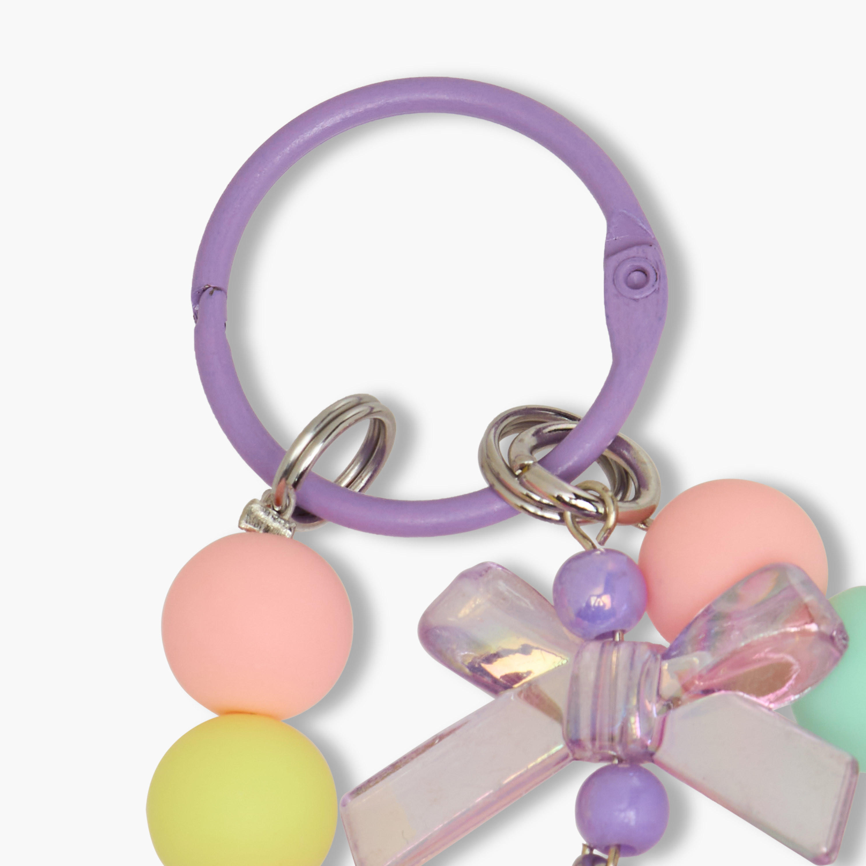 Girls Keyring with Bead and Heart Charms-girls-accessories-keyringsandbagcharms-image-4
